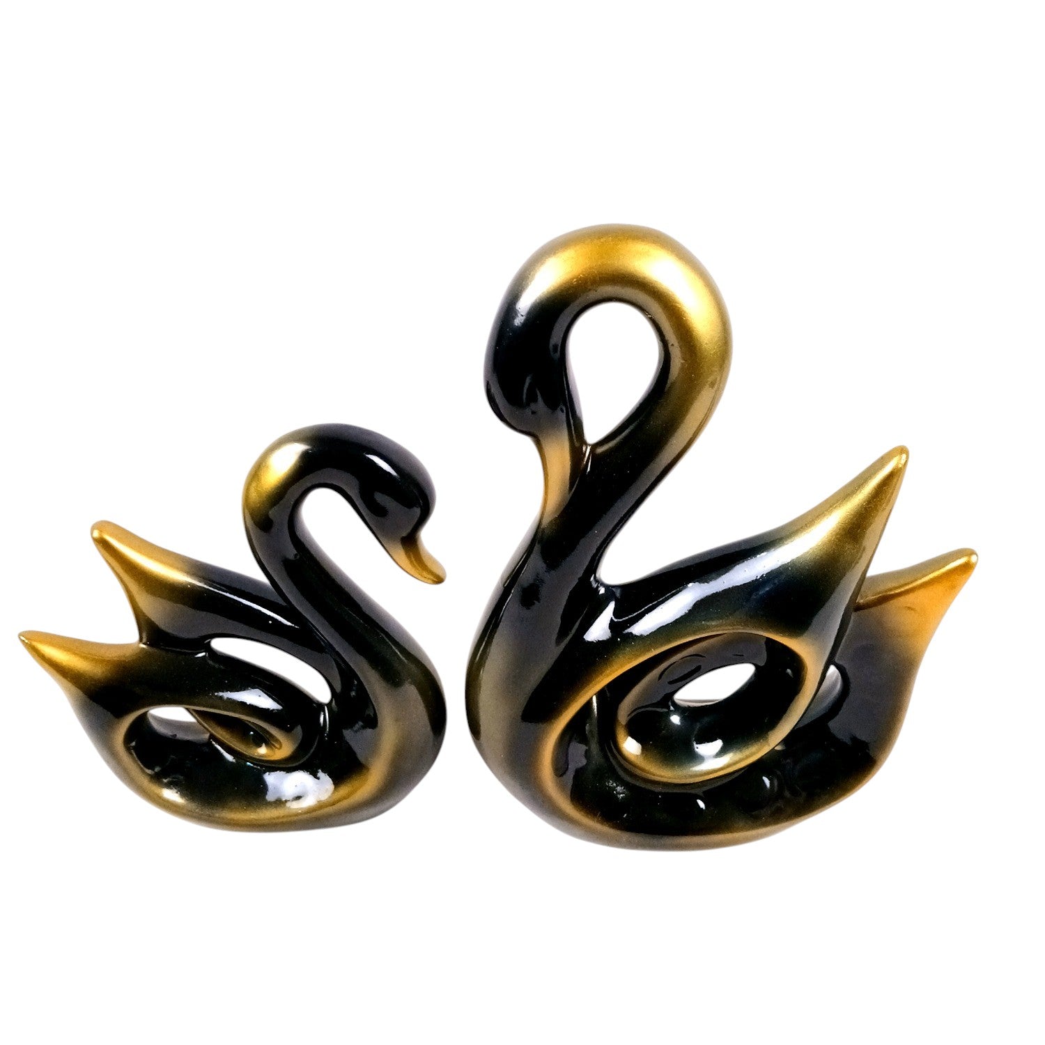Swan Couple Showpiece Set | Hans Pair Showpiece Duck Statue for Home, Table & Office Décor | Romantic Gift for Him & Her | Wediing Anniversary Gift - (Set Of 2) - Apkamart