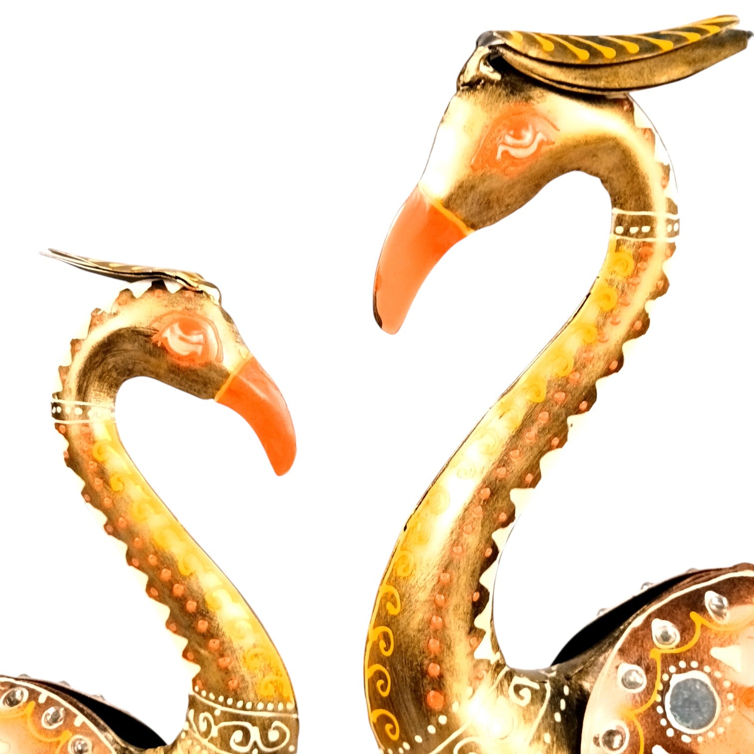 Swan Showpiece | Decorative Figurine for Home, Living Room & Office | Handcrafted Iron Statue & Table Showpiece for Gifting & Interior Decoration - 20 Inch (Set Of 2)