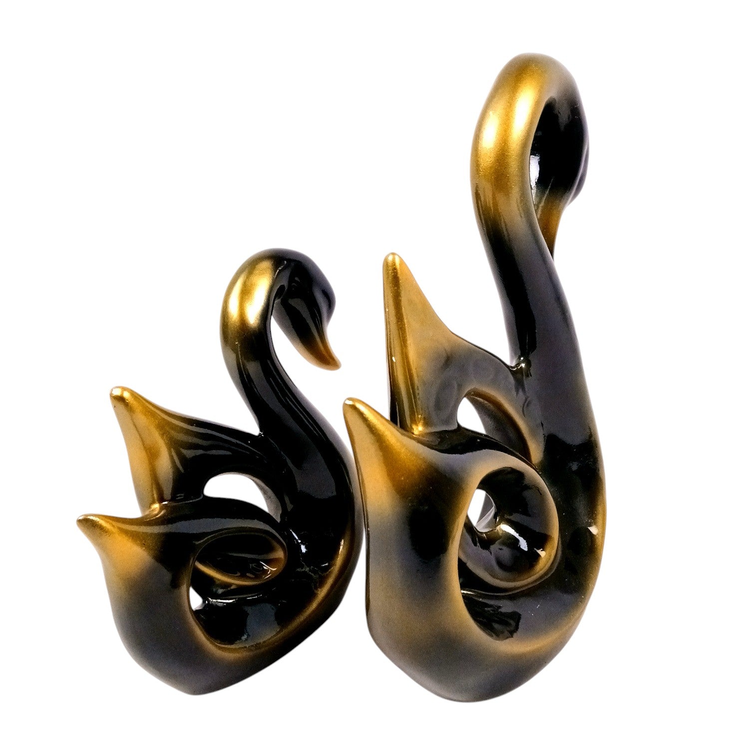 Swan Couple Showpiece Set | Hans Pair Showpiece Duck Statue for Home, Table & Office Décor | Romantic Gift for Him & Her | Wediing Anniversary Gift - (Set Of 2) - Apkamart