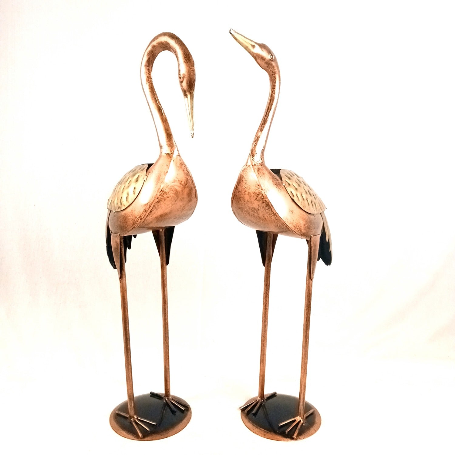Swan Showpiece Set | Decorative Swan Statue for Home Décor | Elegant Corner Floor Showpiece for Living Room, Bedroom & Hall - 24 Inch (Set Of 2) - Apkamart