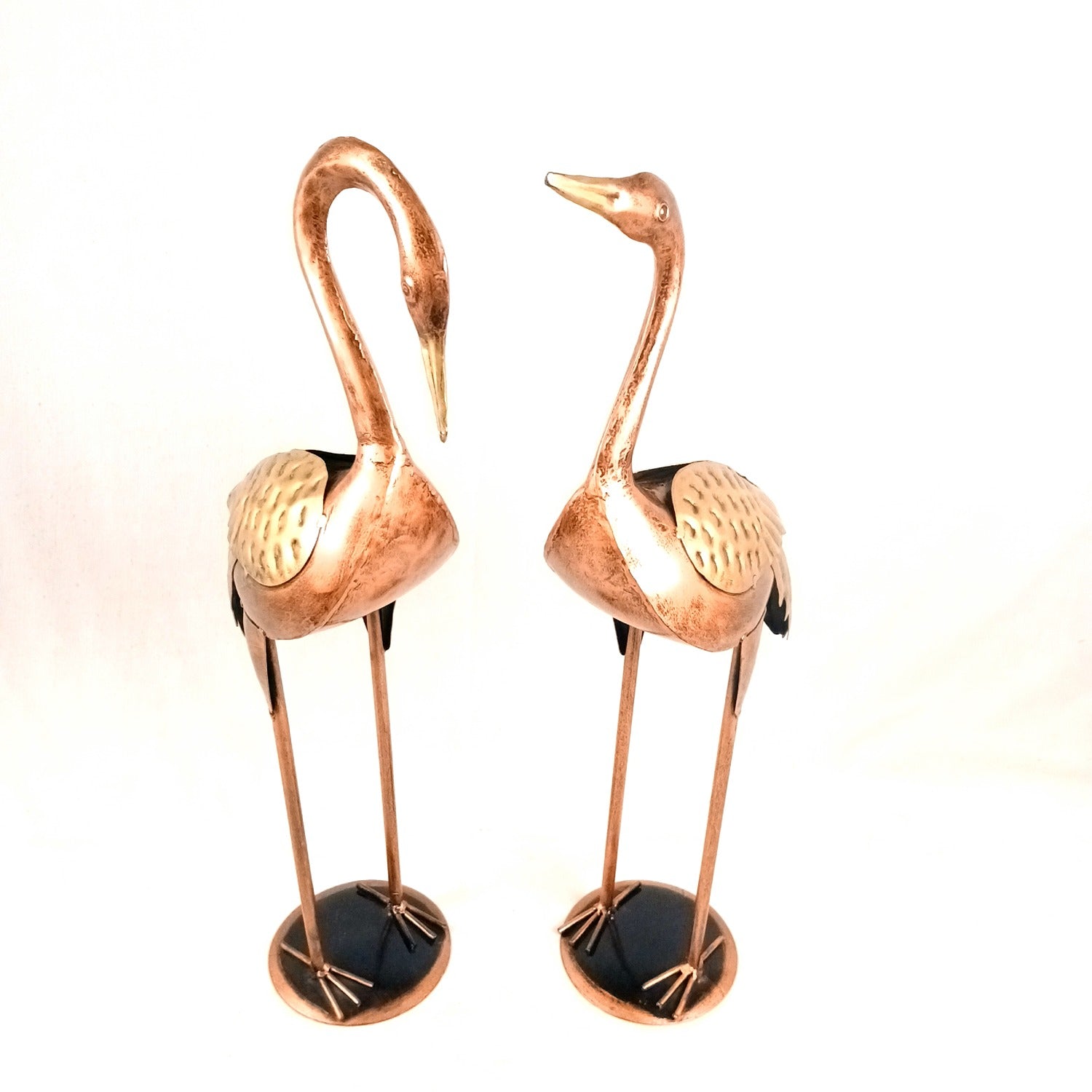 Swan Showpiece Set | Decorative Swan Statue for Home Décor | Elegant Corner Floor Showpiece for Living Room, Bedroom & Hall - 24 Inch (Set Of 2) - Apkamart