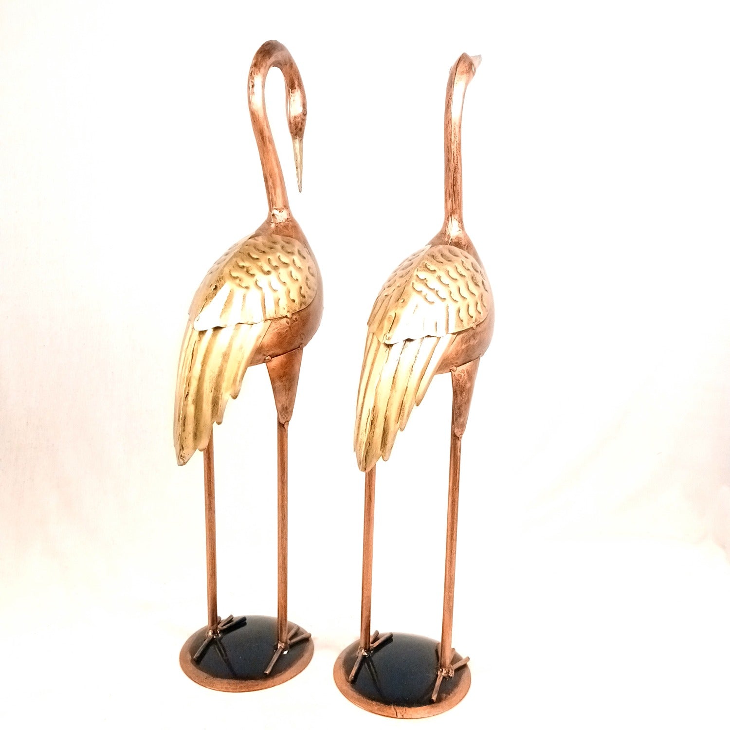 Swan Showpiece Set | Decorative Swan Statue for Home Décor | Elegant Corner Floor Showpiece for Living Room, Bedroom & Hall - 24 Inch (Set Of 2) - Apkamart