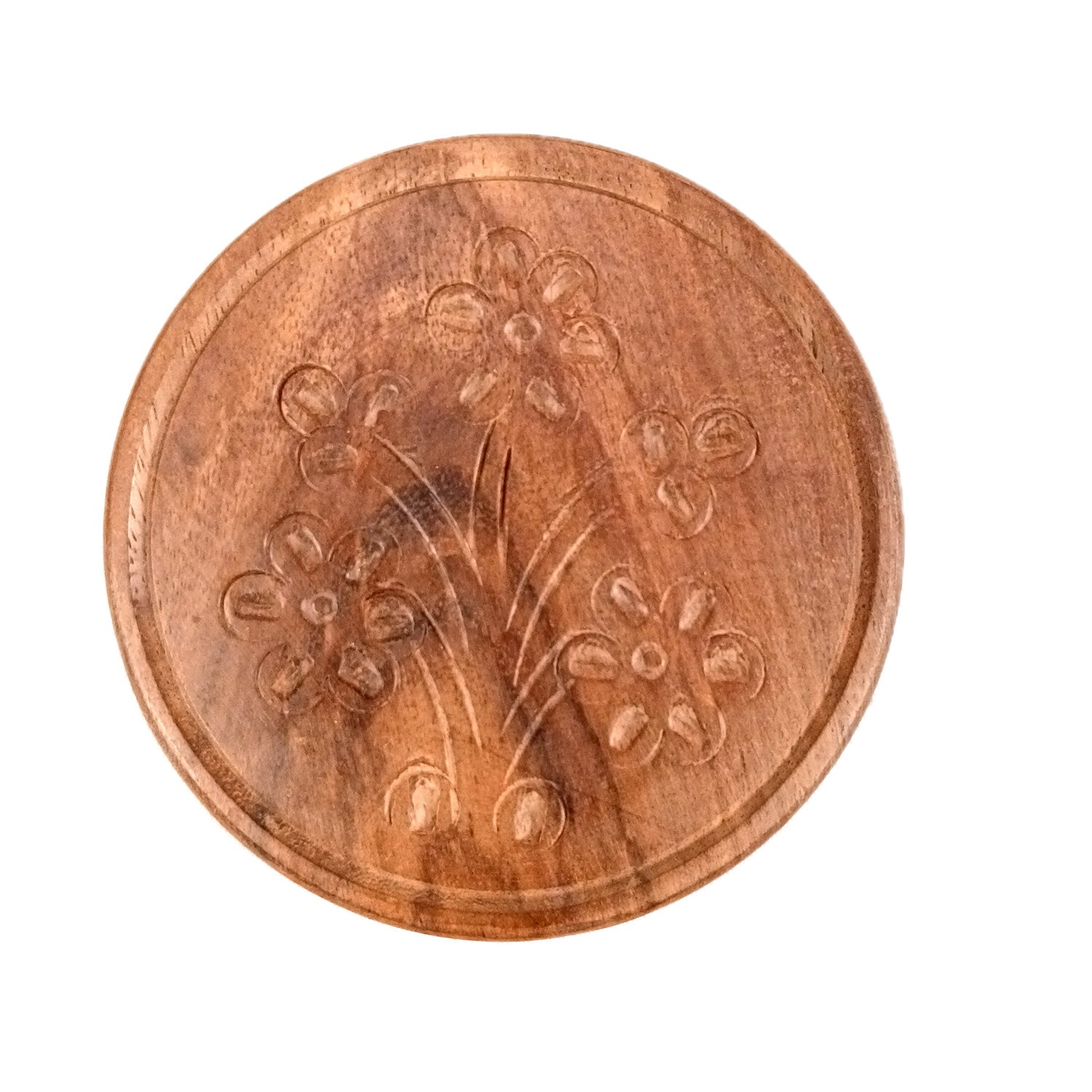 Tea Coasters | Wooden Coffee Coaster Set With Stand | Heat Pad | Dining Table Decor - For Kitchen, Bar, Tables, Hot Pots, Cups, Mugs - 5 Inch - Apkamart