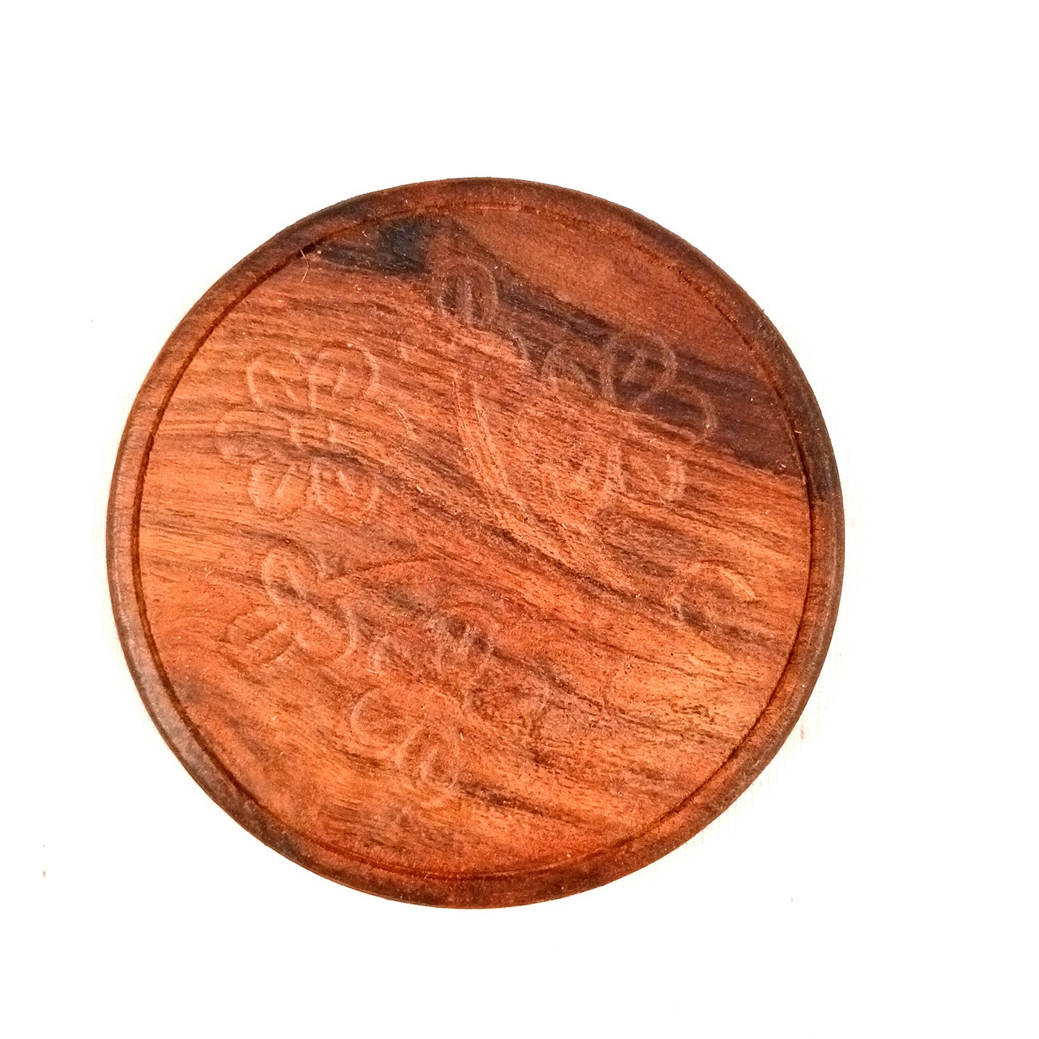 Tea Coasters | Wooden Coffee Coaster Set With Stand | Heat Pad | Dining Table Decor - For Kitchen, Bar, Tables, Hot Pots, Cups, Mugs - 4 Inch - Apkamart