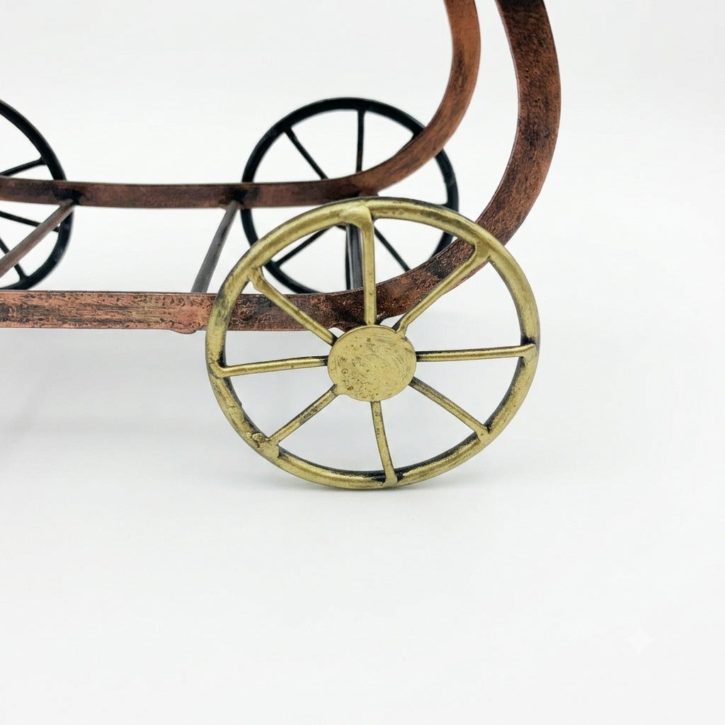 Thela Tray | Unique Serving Tray with Tyres for Snacks, Dry Fruits & Decor | Decorative Handcart Style Tray for Dining, Kitchen, Living Room & Gifting - 12 Inch - Apkamart #design_Design 1