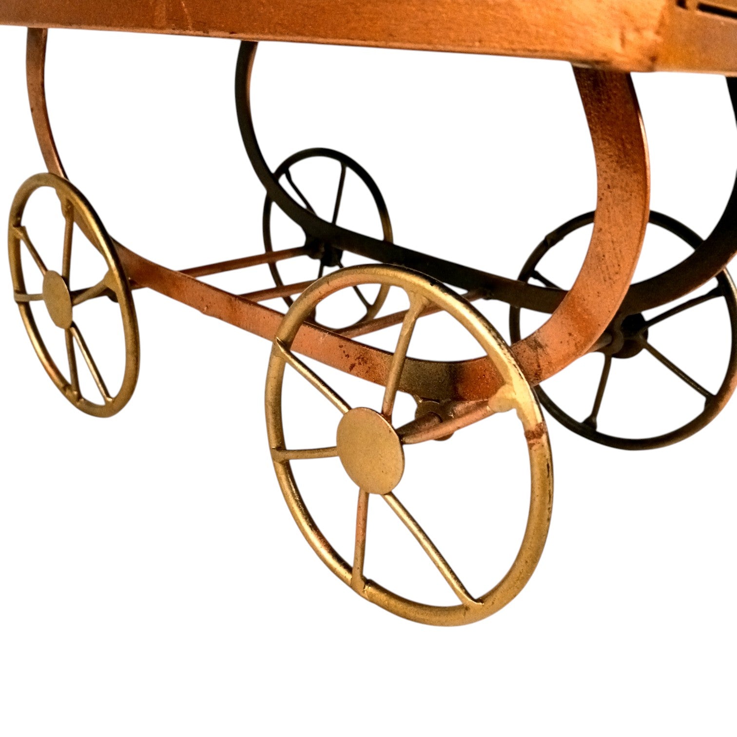 Thela Tray | Unique Serving Tray with Tyres for Snacks, Dry Fruits & Decor | Decorative Handcart Style Tray for Dining, Kitchen, Living Room & Gifting - 12 Inch - Apkamart