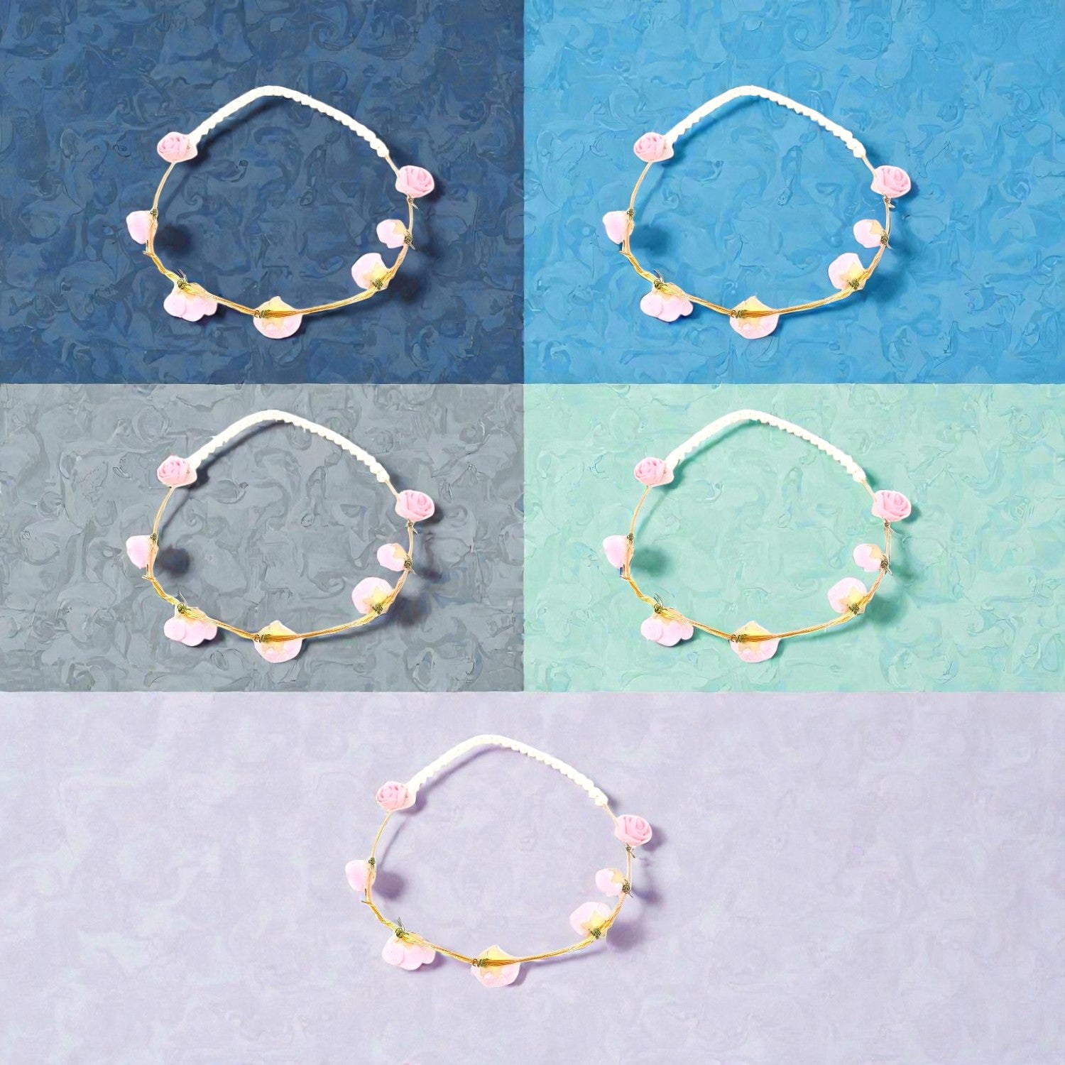 Birthday Crown for Girls | Birthday Girl Crown Headband for Kids Birthday Party Celebration, Cake Cutting, Photoshoot & Princess Theme Events - Apkamart #Style_Pack Of 5