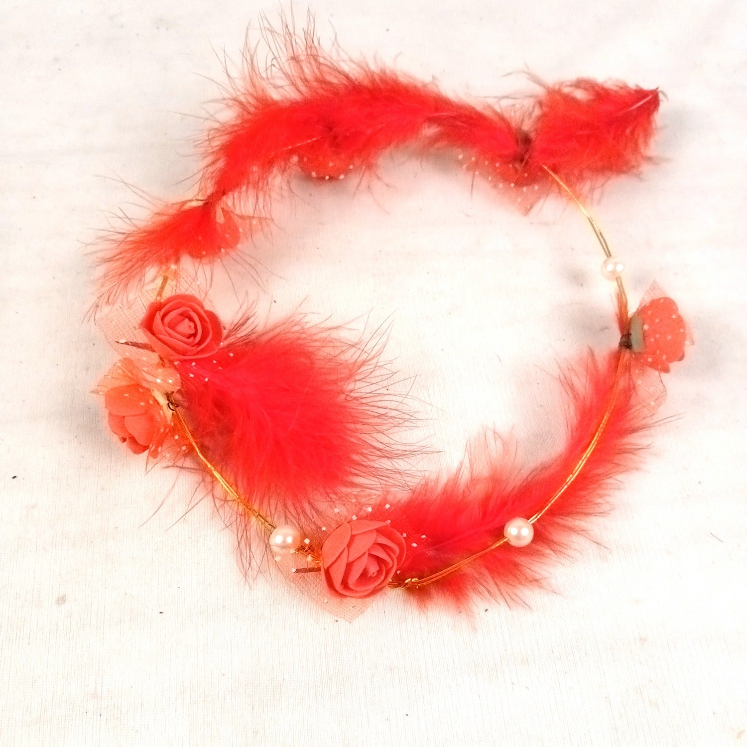 Floral Crown Tiara | Flower Crown Headband for Women and Girls | Adjustable Artificial Flower Hair Crown for Wedding Party Festival Birthday Bridal Photoshoot