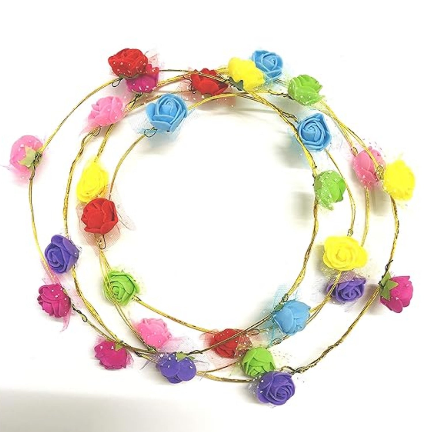 Floral Crown Tiara | Flower Crown Headband for Women and Girls | Artificial Flower Crown for Wedding Party Festival Birthday Bridal Photoshoot