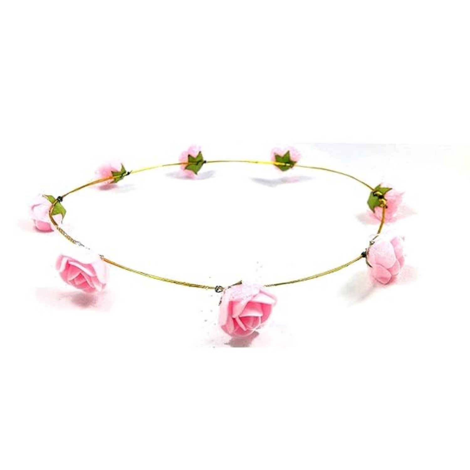 Floral Tiara Crown | Flower Crown Headband for Women and Girls | Adjustable Artificial Flower Hair Crown for Wedding Party Festival Birthday Bridal Photoshoot