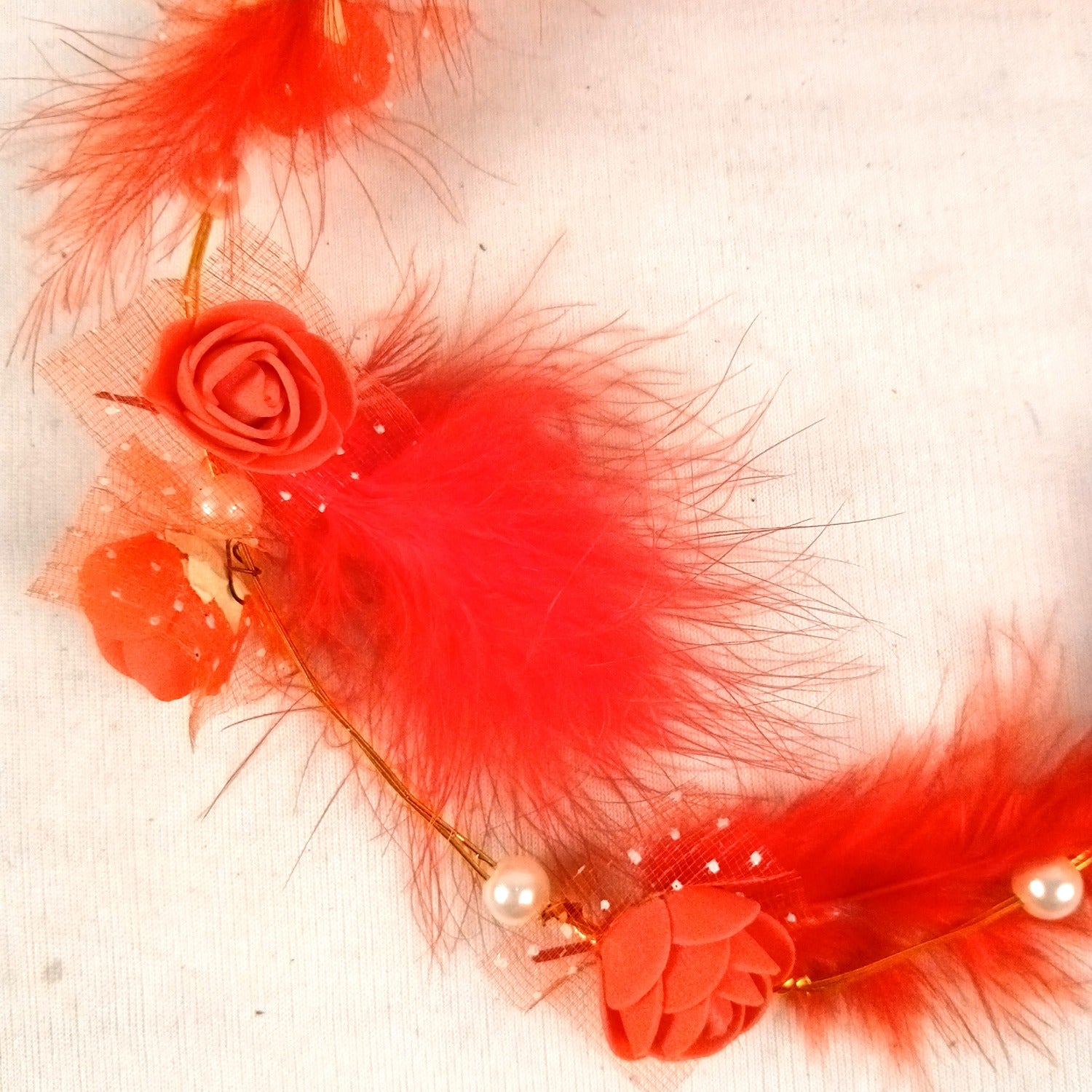 Floral Crown Tiara | Flower Crown Headband for Women and Girls | Adjustable Artificial Flower Hair Crown for Wedding Party Festival Birthday Bridal Photoshoot