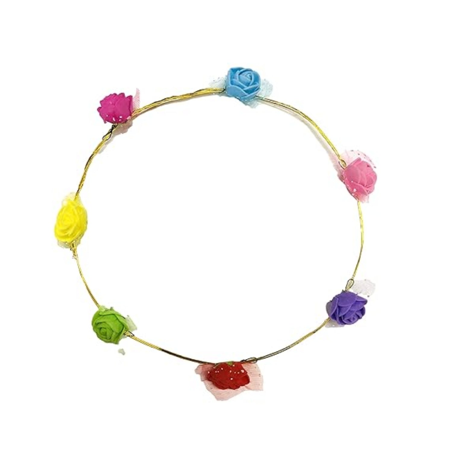 Floral Crown Tiara | Flower Crown Headband for Women and Girls | Artificial Flower Crown for Wedding Party Festival Birthday Bridal Photoshoot