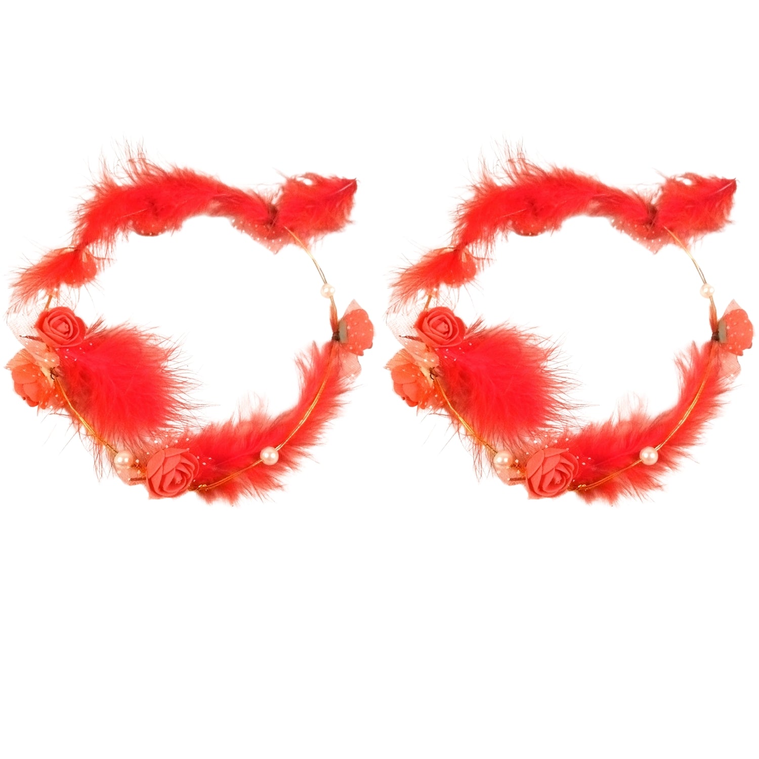 Floral Crown | Flower Crown Headband for Women and Girls | Adjustable Artificial Flower Hair Crown for Wedding Party Festival Birthday Bridal Photoshoot - Apkamart #Style_Pack Of 2