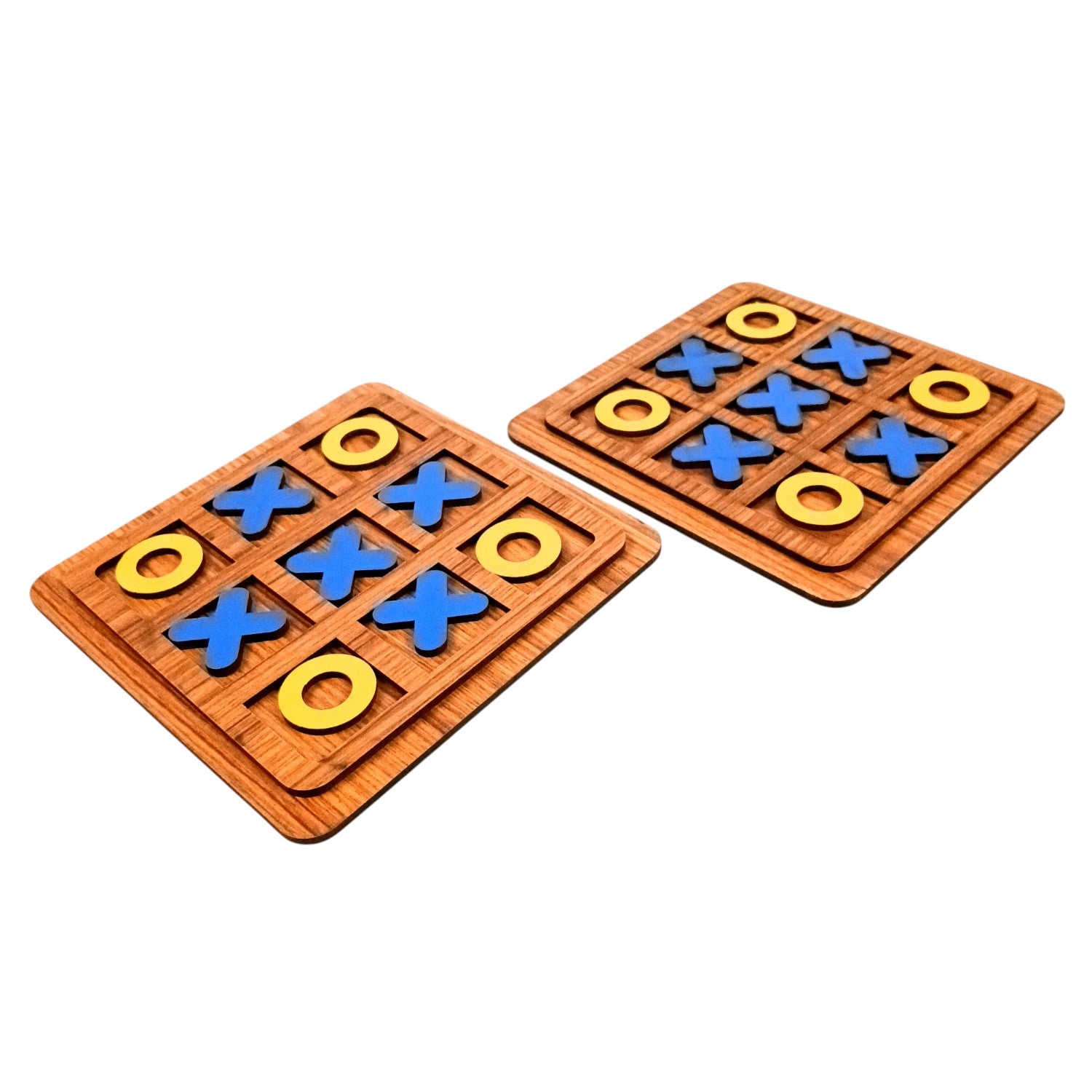 Tic Tac Toe Toy | Zero and Cross Game | Family Board Game - for Kids & Adults, Boys, Girls, Birthday, Return Gift - 6 Inch (Pack Of 2) - Apkamart