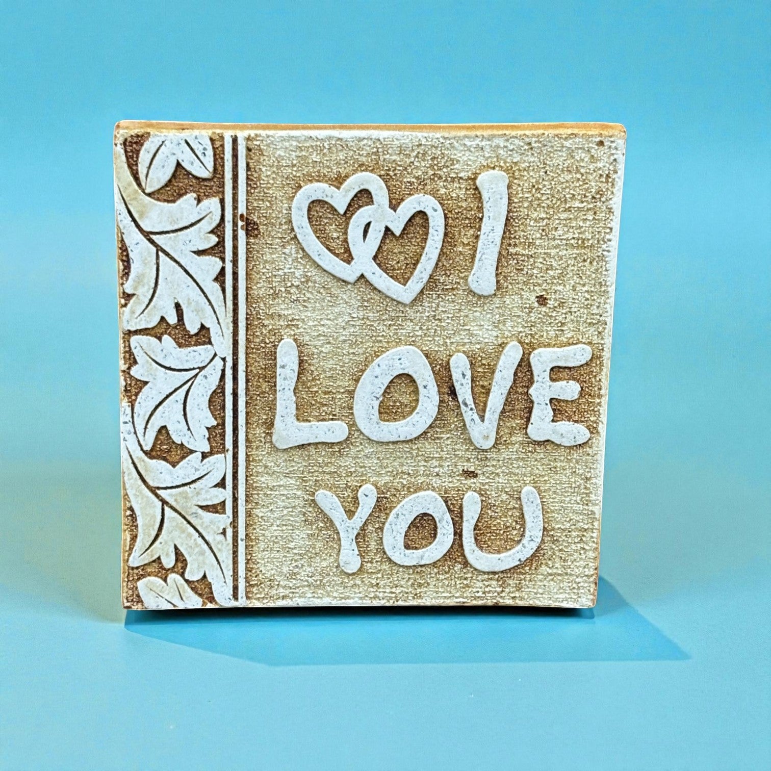 Tile with Stand & Love Message | Romantic Valentine Gift for Her & Him | Anniversary Showpiece with Quote | Decorative Table Gift for Couples & Home Decor - 4 Inch - Apkamart #Style_Design 3