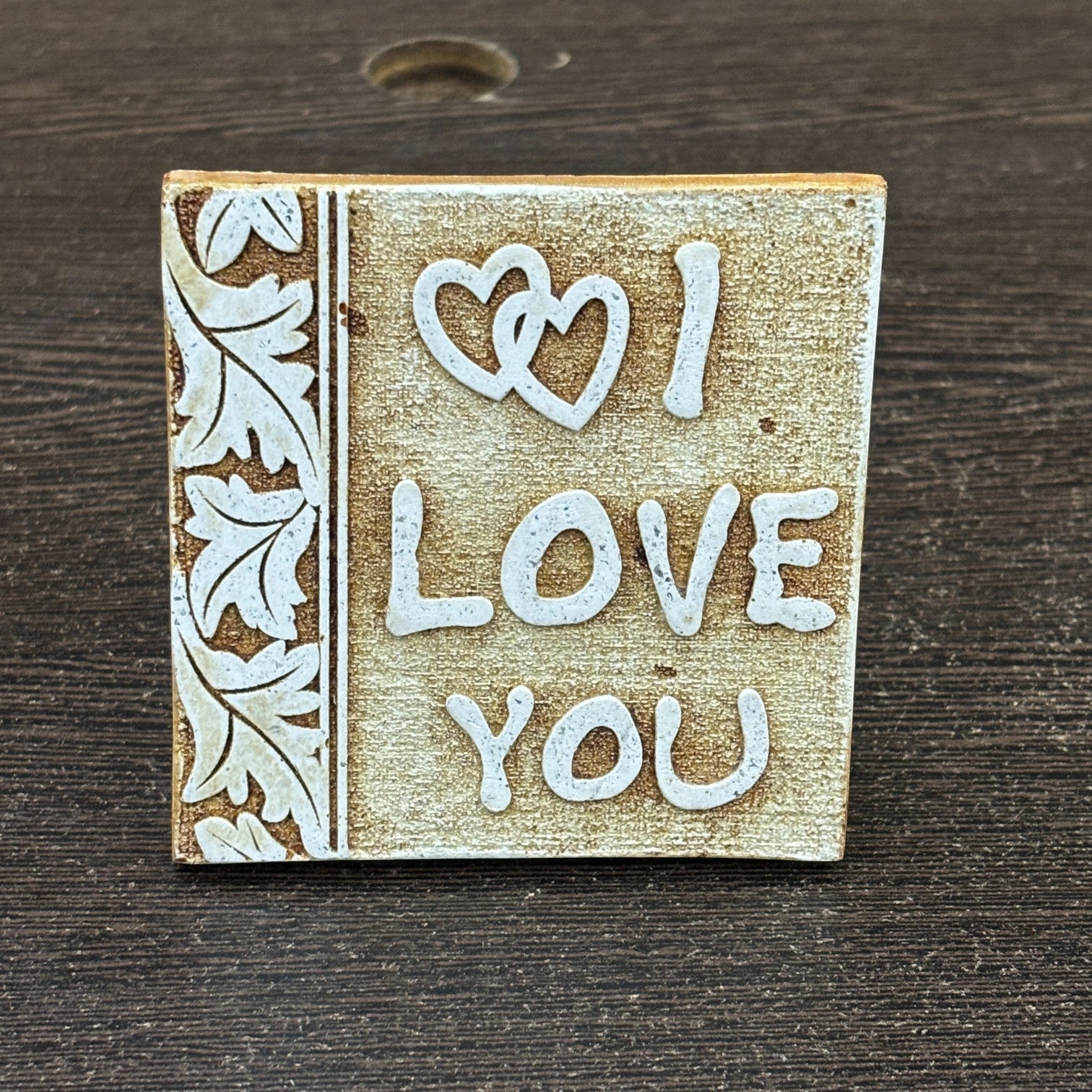 Tile with Stand & Love Message | Romantic Valentine Gift for Her & Him | Anniversary Showpiece with Quote | Decorative Table Gift for Couples & Home Decor - 4 Inch - Apkamart #Style_Design 3