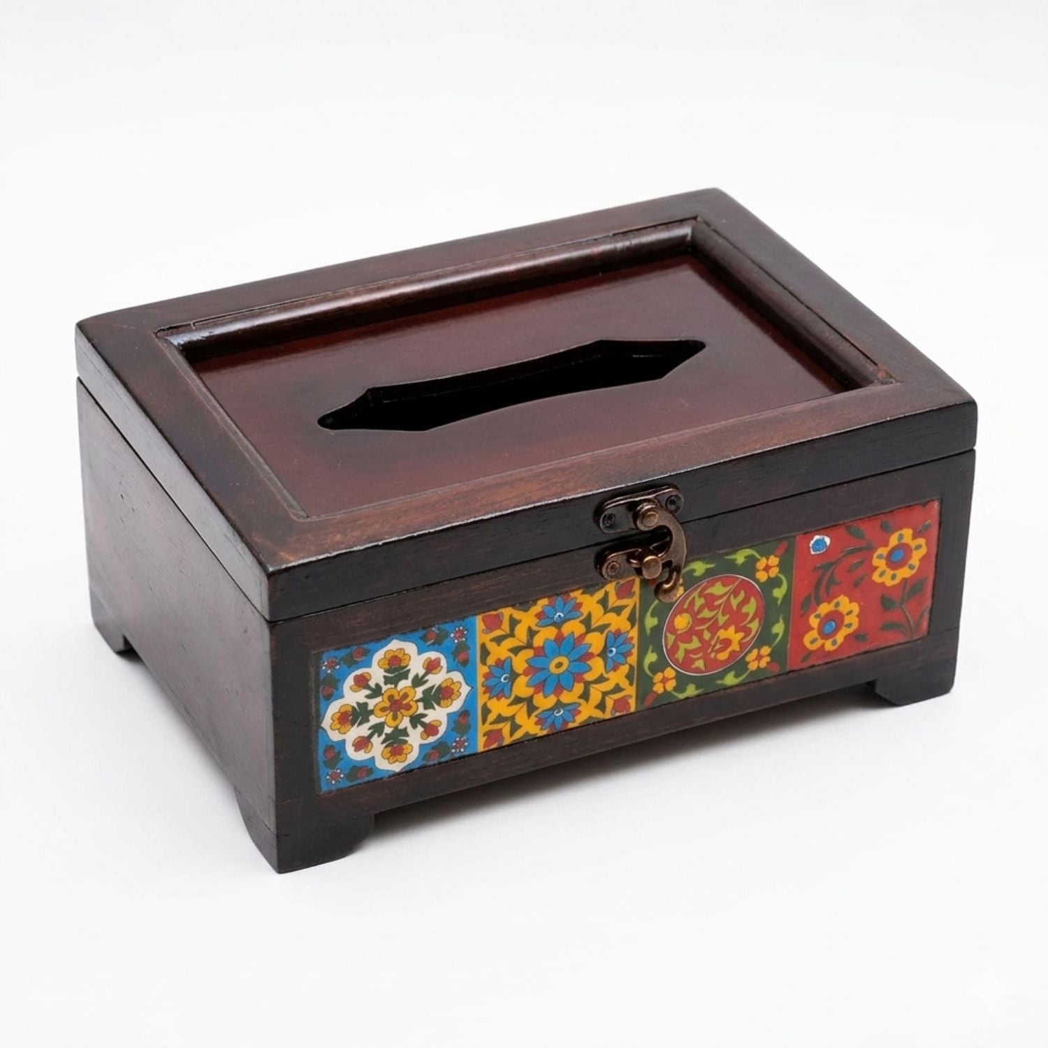 Wooden Tissue Holder for Dining Table, Living Room & Office - 4 Inch