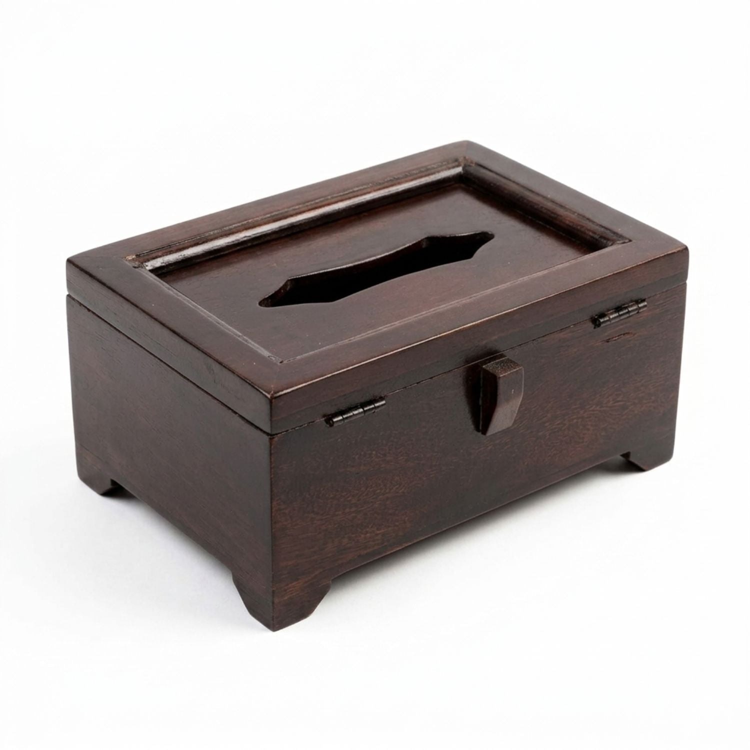 Wooden Tissue Holder for Dining Table, Living Room & Office - 4 Inch