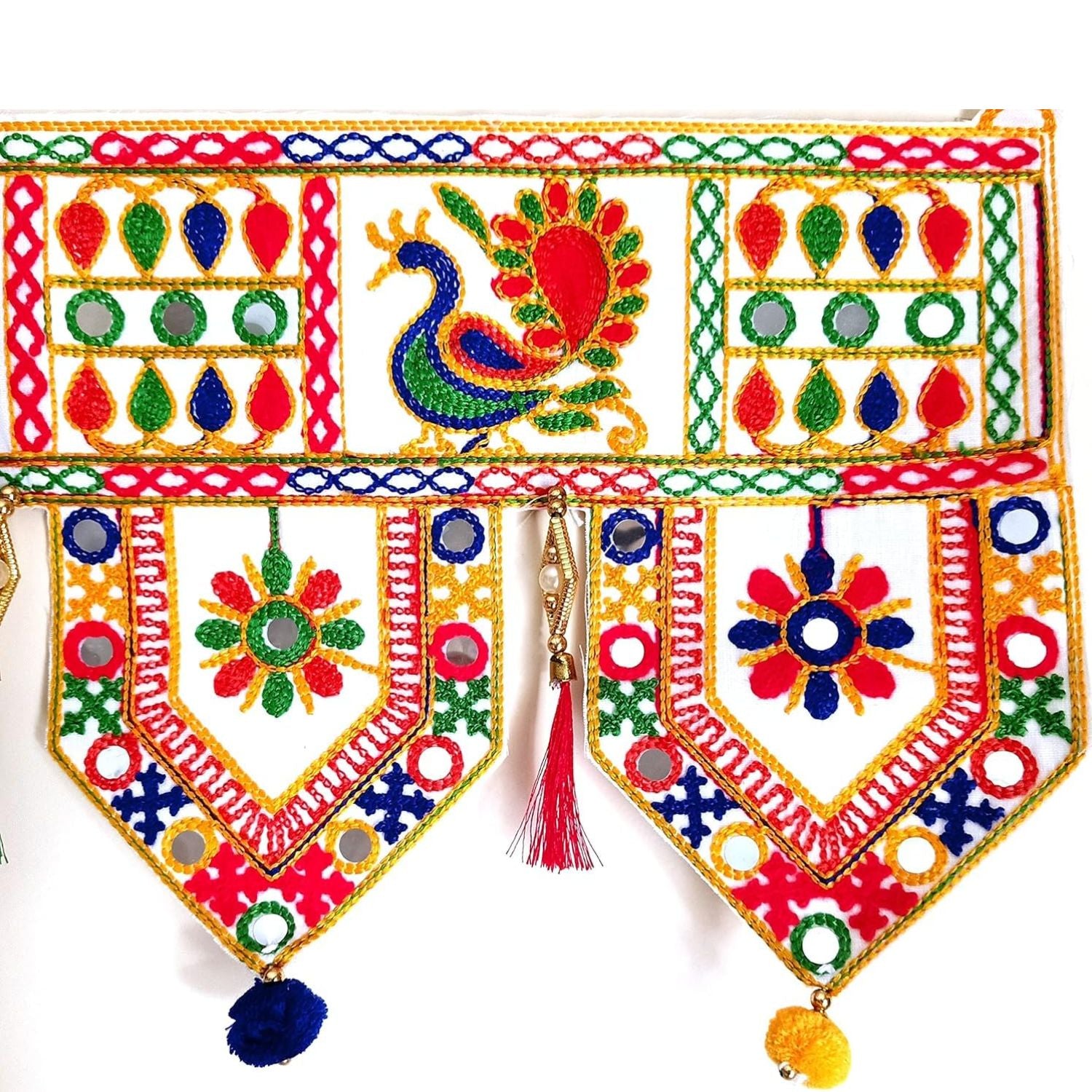 Traditional Toran for Door Decoration for Home Entrance | Decorative Hanging Toran for Main Door Pooja Festival Diwali Wedding Housewarming Decor - 34 Inch - Apkamart