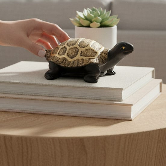 Tortoise Feng Shui Showpiece Set | Lucky Tortoise Statue for Vastu & Home Décor | Showpiece for Home | Decorative Animal Figurine for Living Room, Gifting - 10 Inch - Apkamart