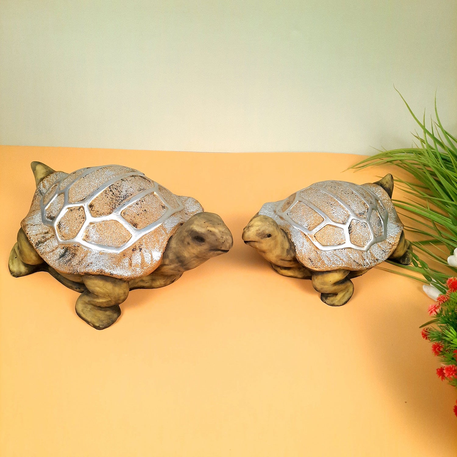 Tortoise Feng Shui Showpiece for Good Luck | Turtle Figurines for Good Luck & Positive Energy - for Home Decor, Living Room, Office & Gift - 8 Inch - apkamart #Style_Style 1