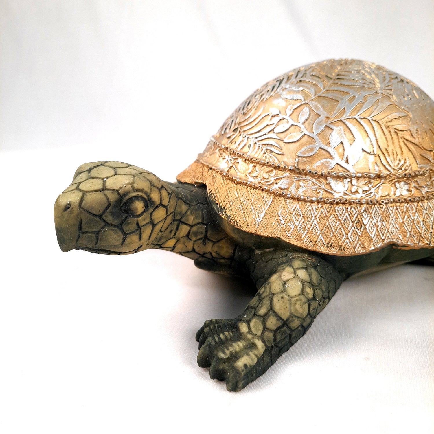 Fengshui Turtle Pair Showpiece Set for Good Luck | Tortoise Figurines for Positive Energy - For Home Decor, Living Room, Office & Gift - Pack of 2 - Apkamart