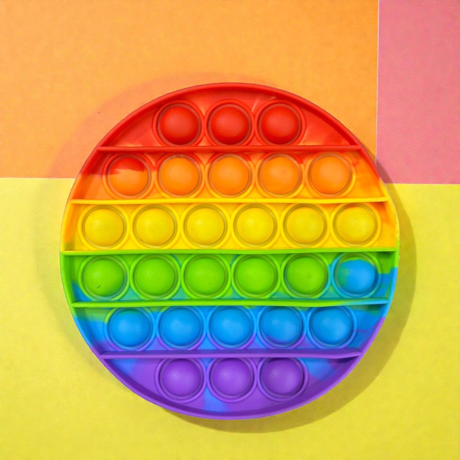 Pop It Fidget Push Pop Bubble Sensory Silicone Stress Relief Toy for Kids and Adults | Reusable Anti Stress Fidget Toy| Colorful Pop Bubble Toy - Pack Of 1 - Apkamart