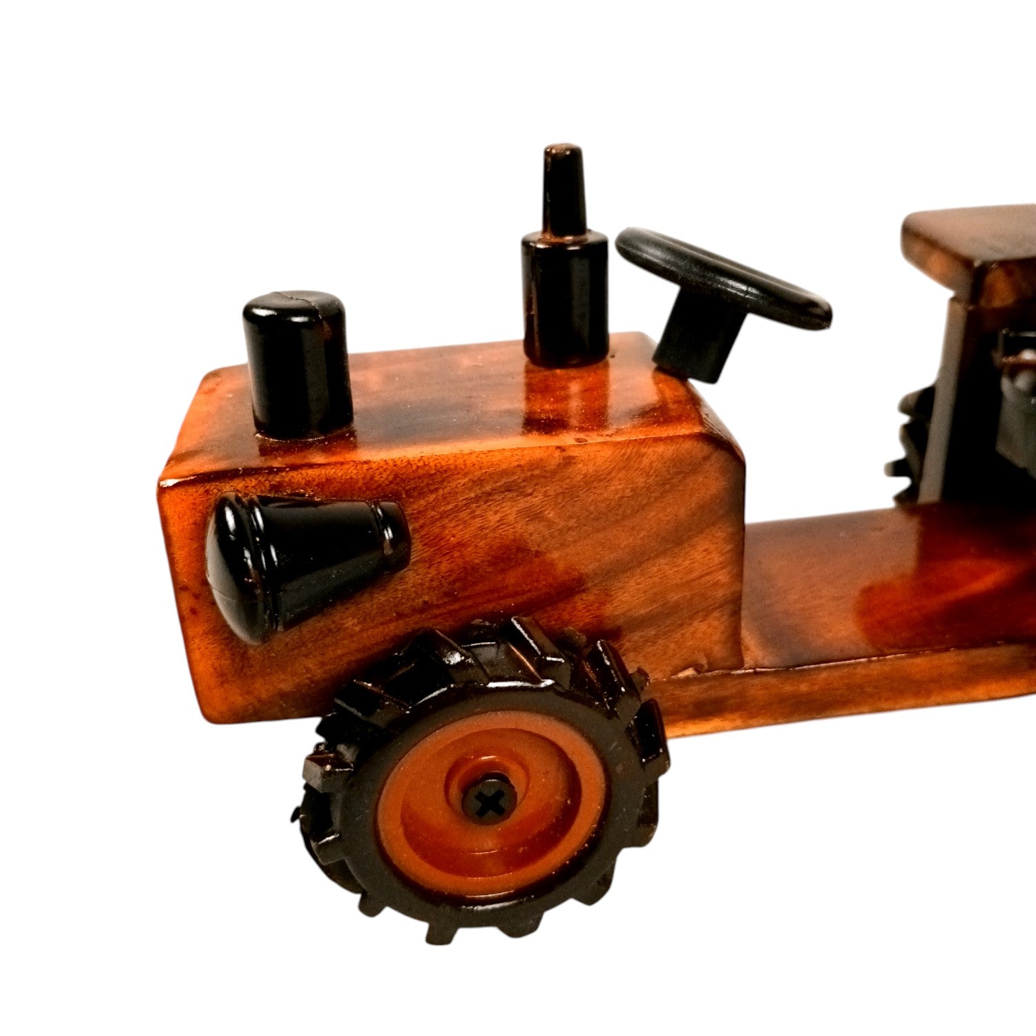 Wooden Tractor Showpiece | Movable Tractor Toy - for Kids, Home Decor, Living Room, Shelf & Gifts - 8 Inch - Apkamart