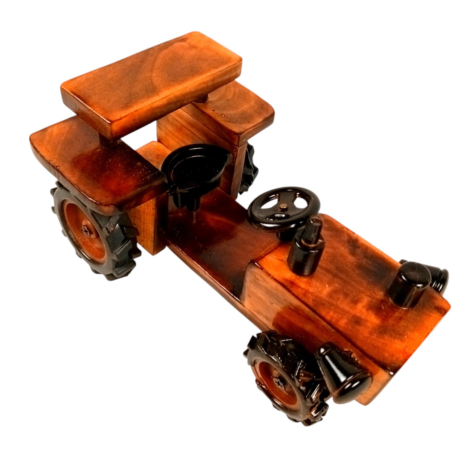 Wooden Tractor Showpiece | Movable Tractor Toy - for Kids, Home Decor, Living Room, Shelf & Gifts - 8 Inch - Apkamart