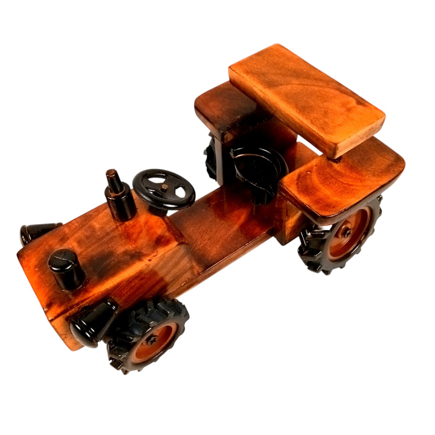 Wooden Tractor Showpiece | Movable Tractor Toy - for Kids, Home Decor, Living Room, Shelf & Gifts - 8 Inch - Apkamart