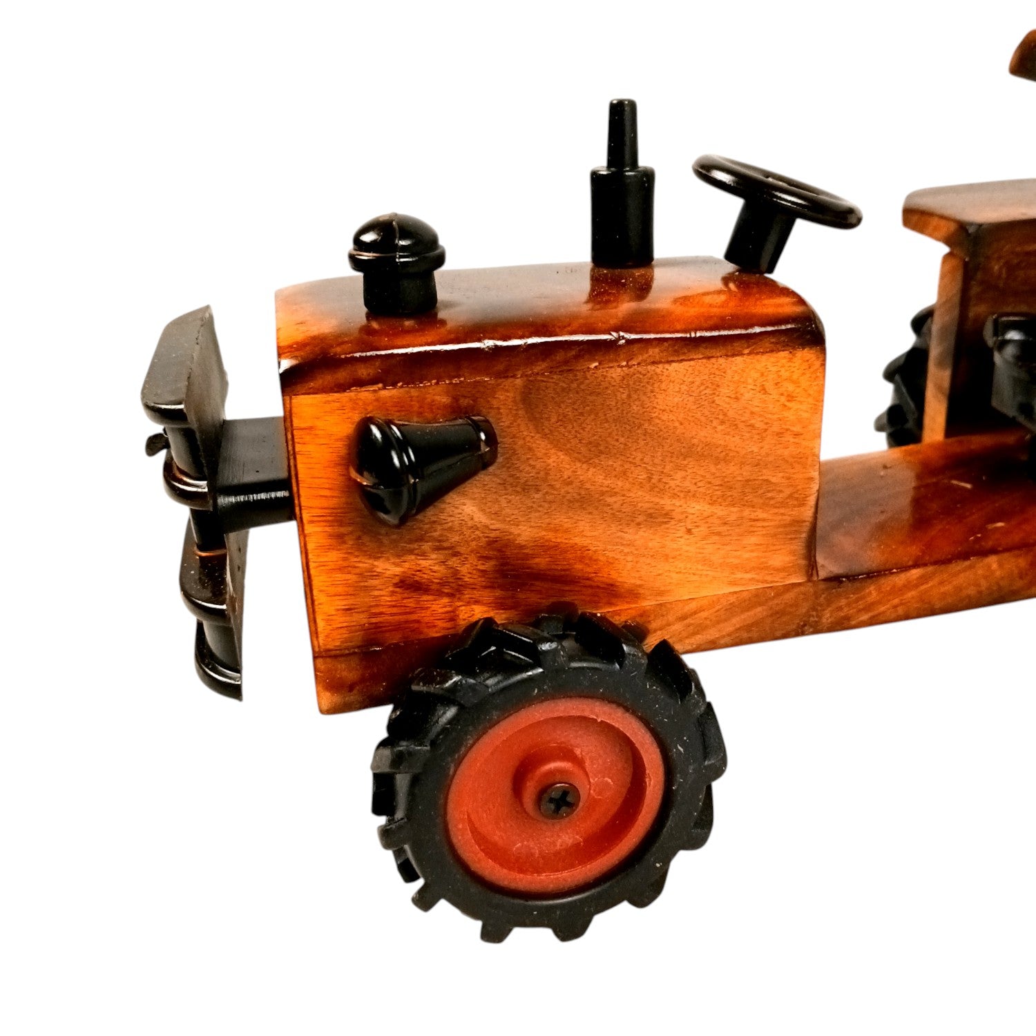 Wooden Tractor Showpiece | Movable Tractor Toy - for Kids, Home Decor, Living Room, Shelf & Gifts - 10 Inch - Apkamart