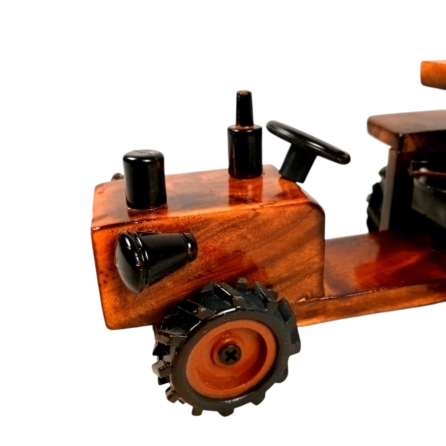 Wooden Tractor Showpiece | Movable Tractor Toy - for Kids, Home Decor, Living Room, Shelf & Gifts - 8 Inch - Apkamart