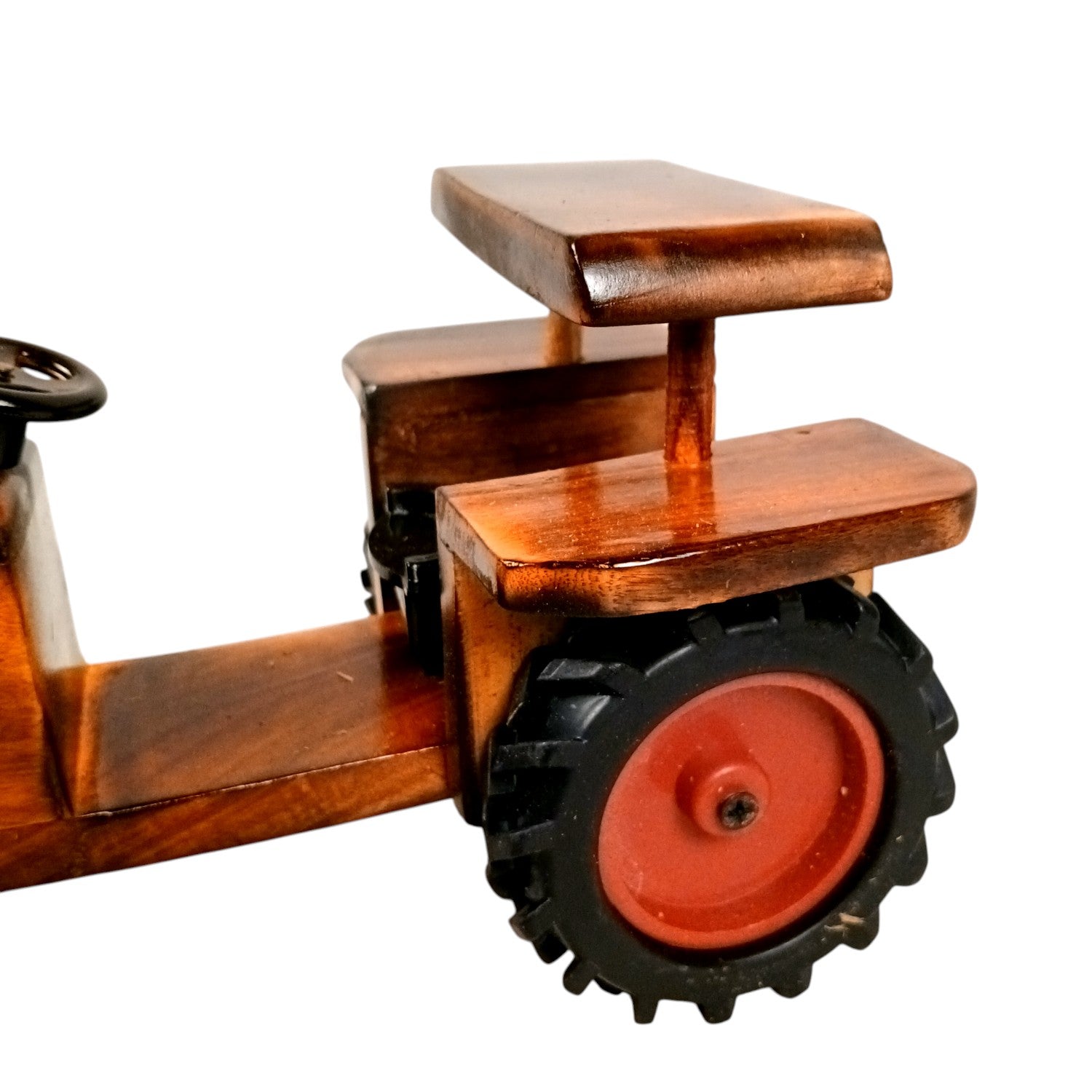 Wooden Tractor Showpiece | Movable Tractor Toy - for Kids, Home Decor, Living Room, Shelf & Gifts - 10 Inch - Apkamart