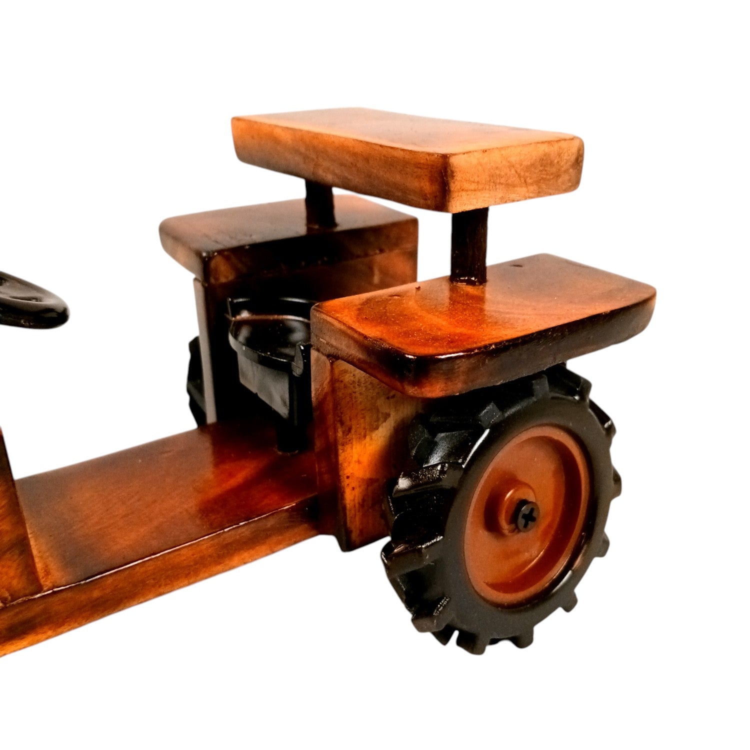 Wooden Tractor Showpiece | Movable Tractor Toy - for Kids, Home Decor, Living Room, Shelf & Gifts - 8 Inch - Apkamart
