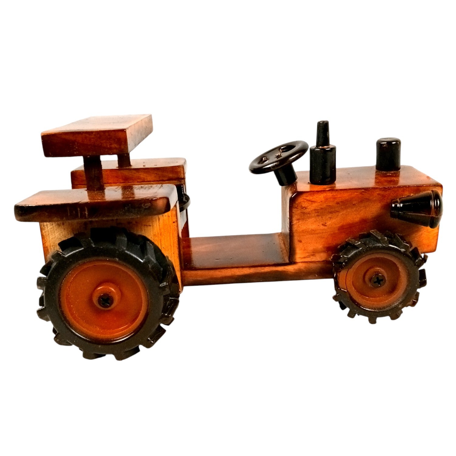 Wooden Tractor Showpiece | Movable Tractor Toy - for Kids, Home Decor, Living Room, Shelf & Gifts - 8 Inch - Apkamart