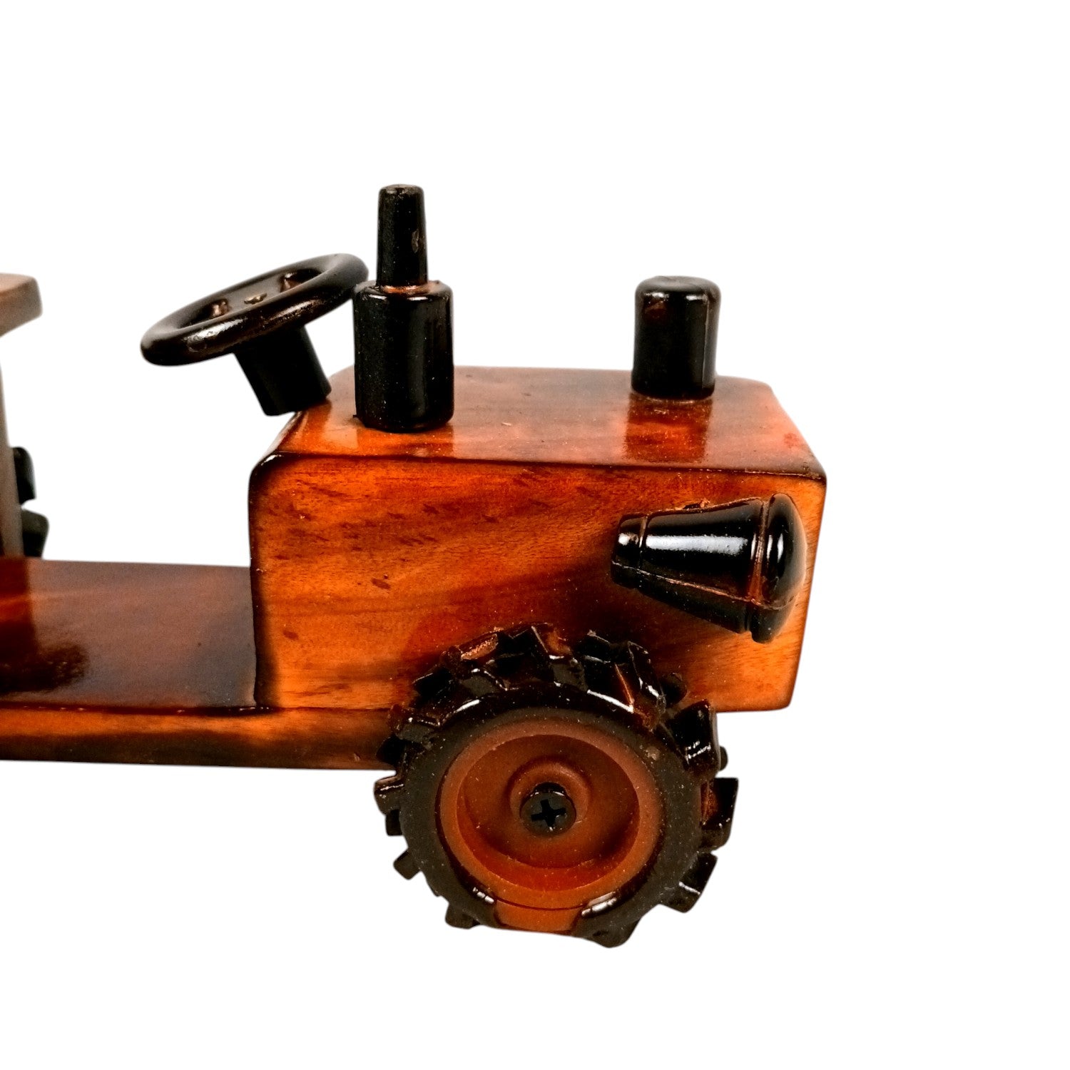 Wooden Tractor Showpiece | Movable Tractor Toy - for Kids, Home Decor, Living Room, Shelf & Gifts - 8 Inch - Apkamart