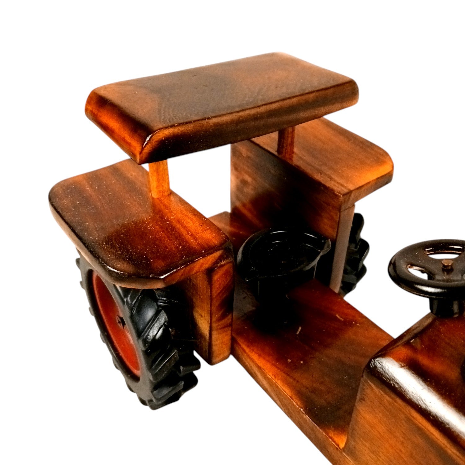 Wooden Tractor Showpiece | Movable Tractor Toy - for Kids, Home Decor, Living Room, Shelf & Gifts - 10 Inch - Apkamart