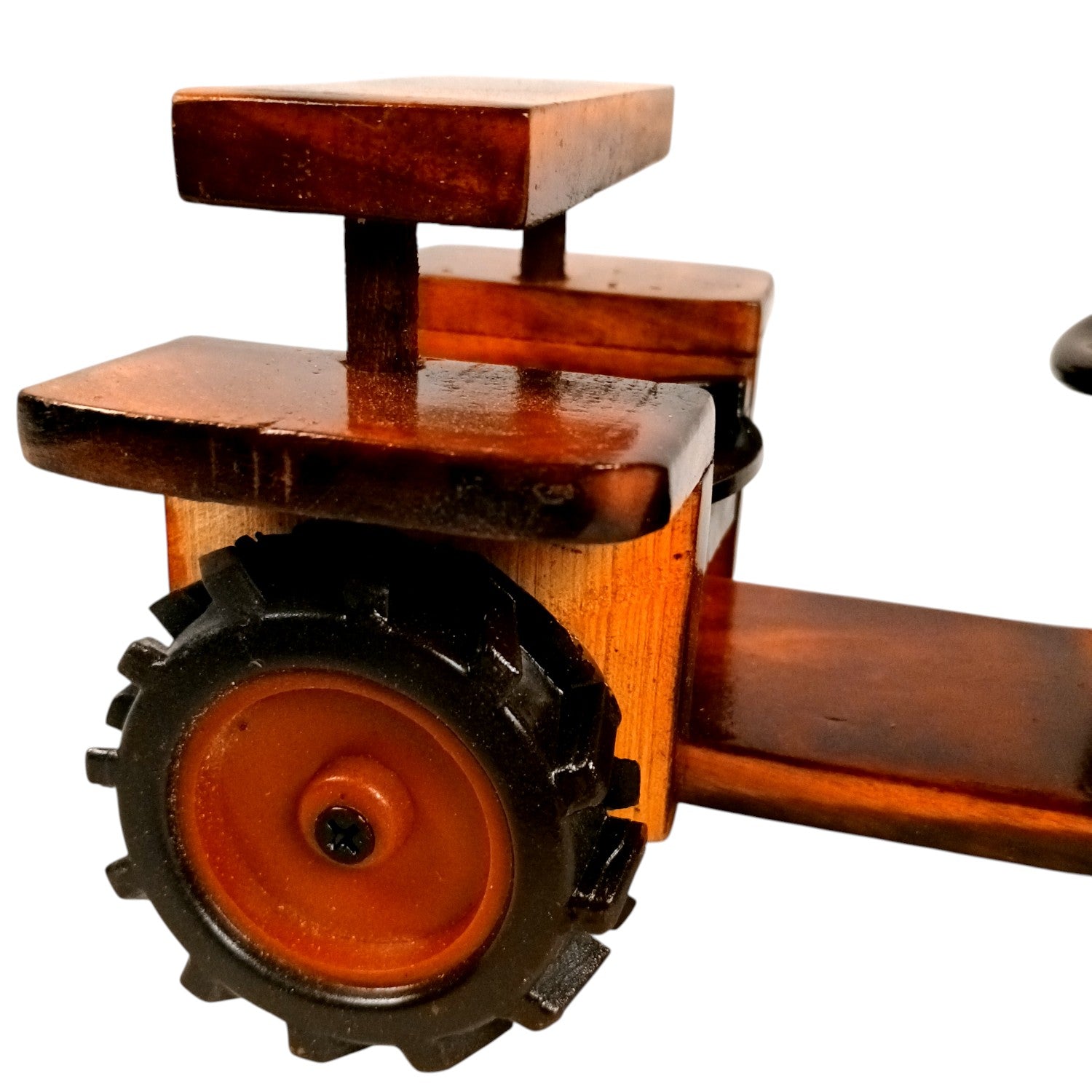 Wooden Tractor Showpiece | Movable Tractor Toy - for Kids, Home Decor, Living Room, Shelf & Gifts - 8 Inch - Apkamart