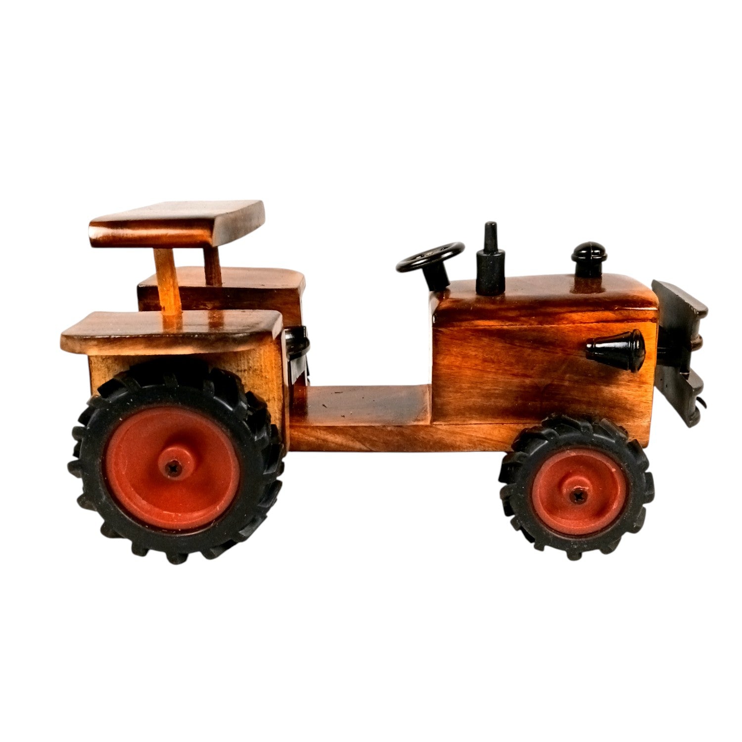 Wooden Tractor Showpiece | Movable Tractor Toy - for Kids, Home Decor, Living Room, Shelf & Gifts - 10 Inch - Apkamart