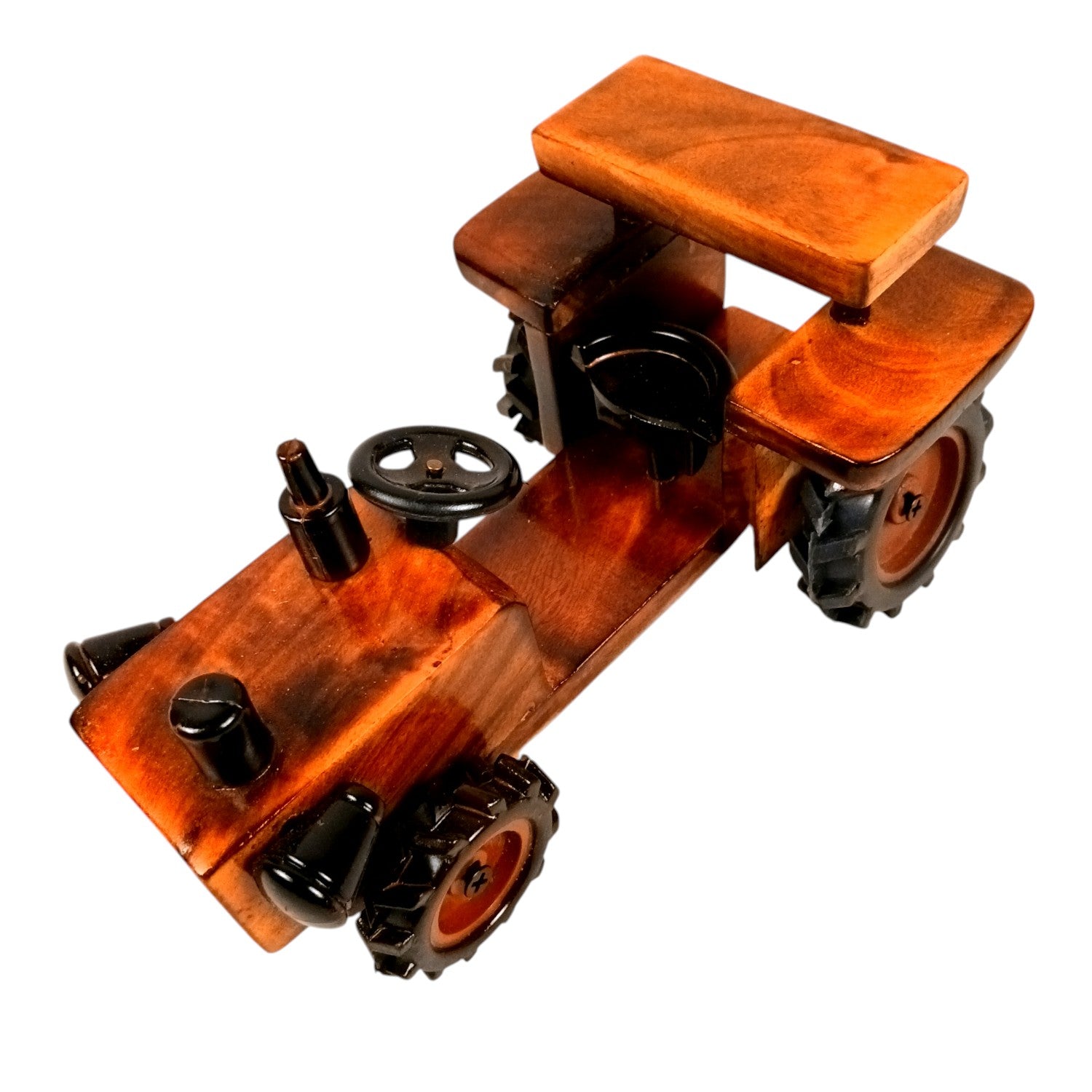 Wooden Tractor Showpiece | Movable Tractor Toy - for Kids, Home Decor, Living Room, Shelf & Gifts - 8 Inch - Apkamart