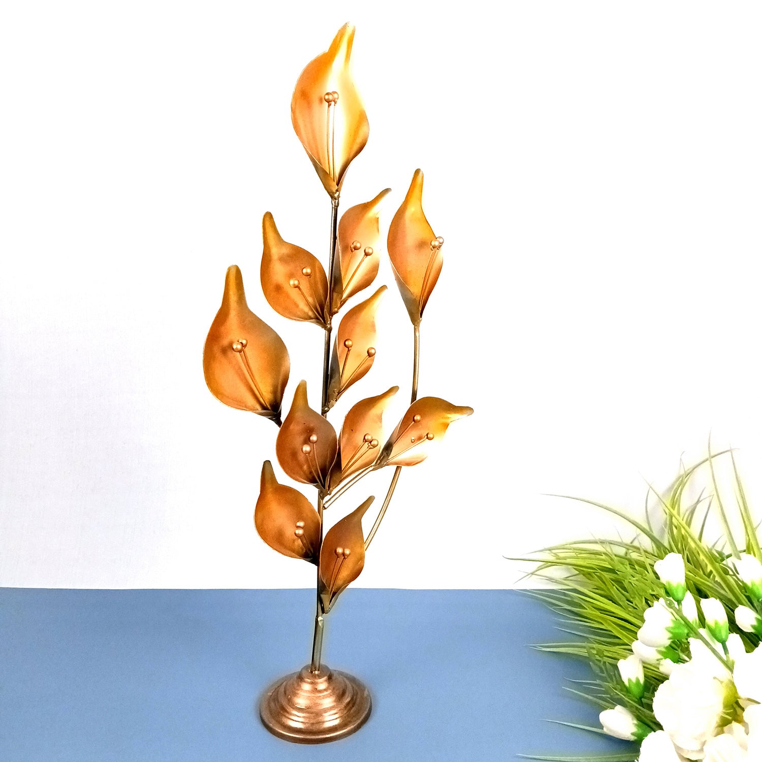 Leaf Tree Decorative showpiece - for Home, Corner Table, Shelf, Living Room, Puja Room, Office Desk Decor & Gifts - Apkamart #Style_Design 2