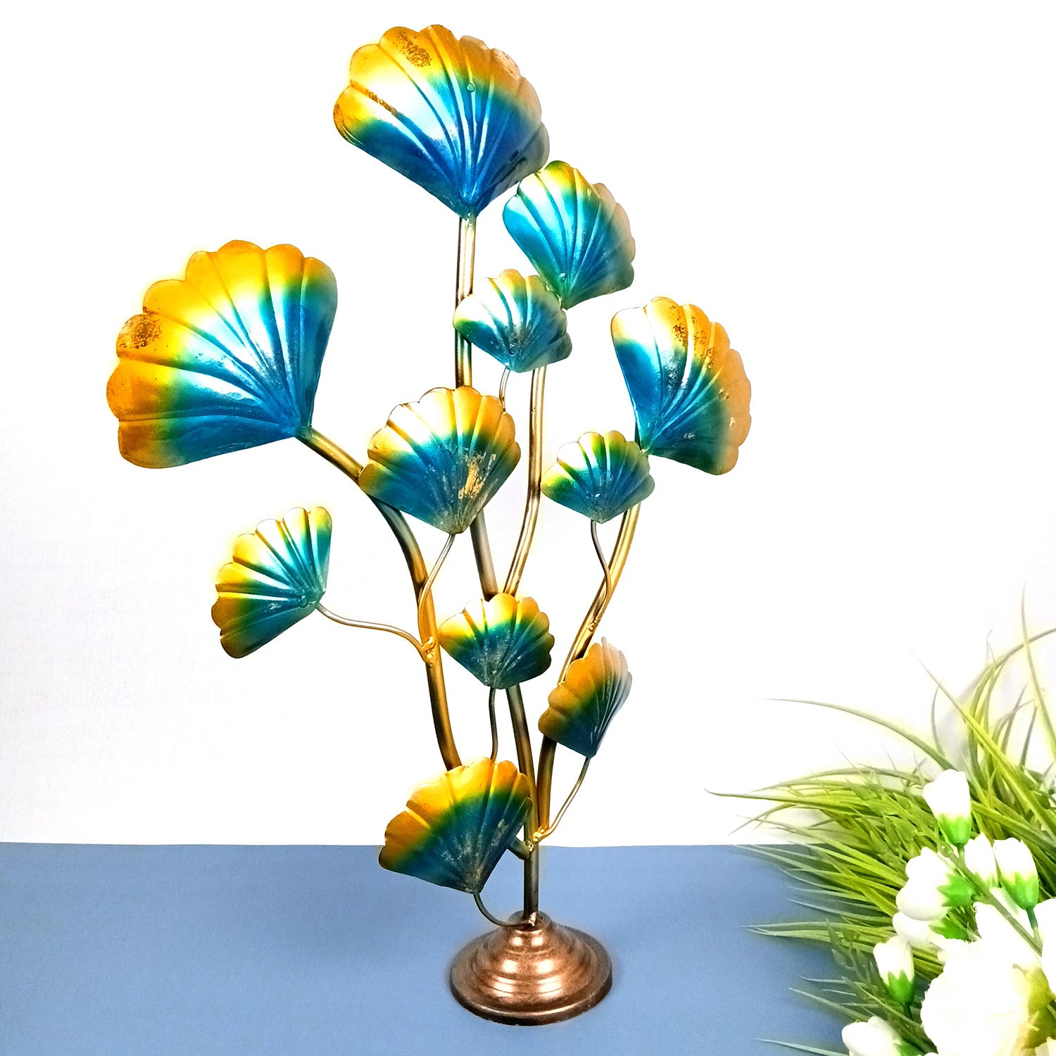 Beautiful Flower Bunch Decorative showpiece - for Home, Corner Table, Shelf, Living Room, Puja Room, Office Desk Decor & Gifts - apkamart