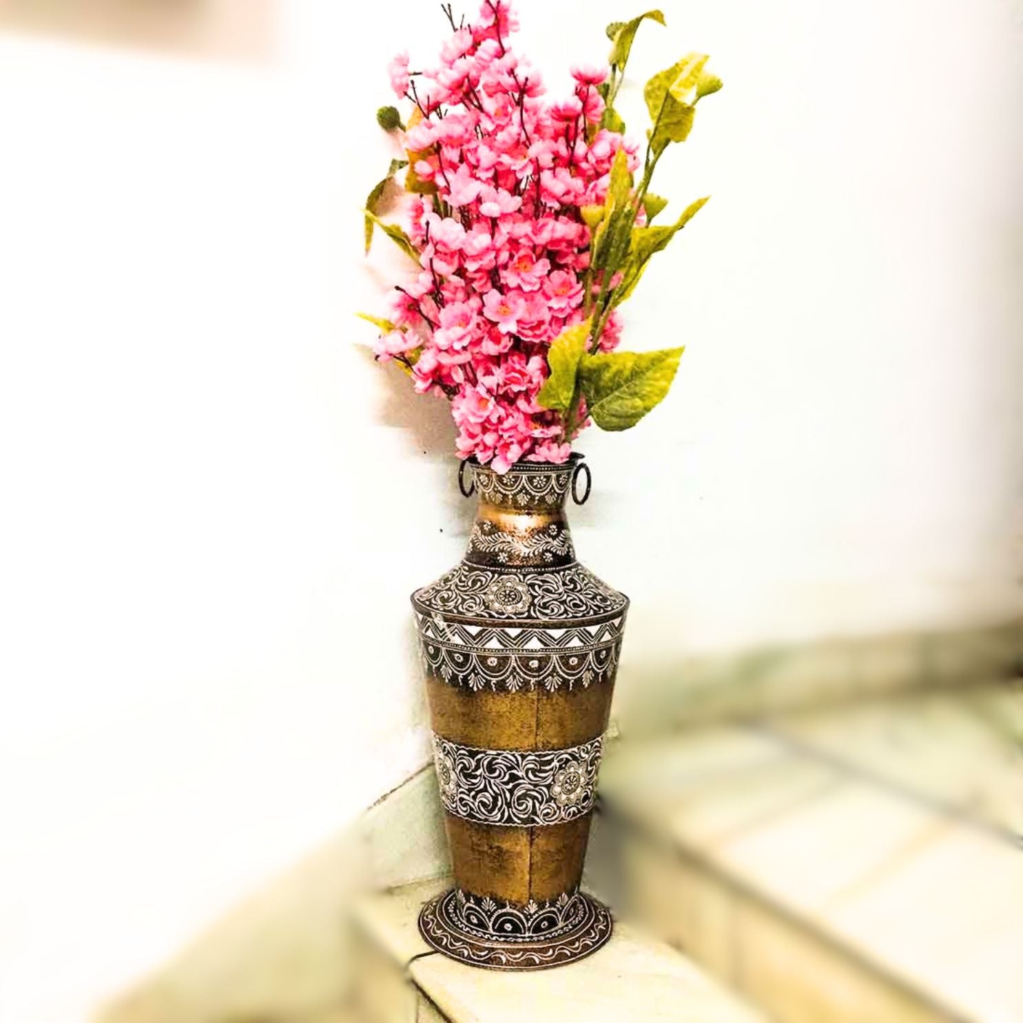 Flower Vase Big | Flower Pot for Corners | Floor Vase - For Home, Living Room, Entrance, Office & Hall Decoration | House Warming & Festival Gift - 21 Inch