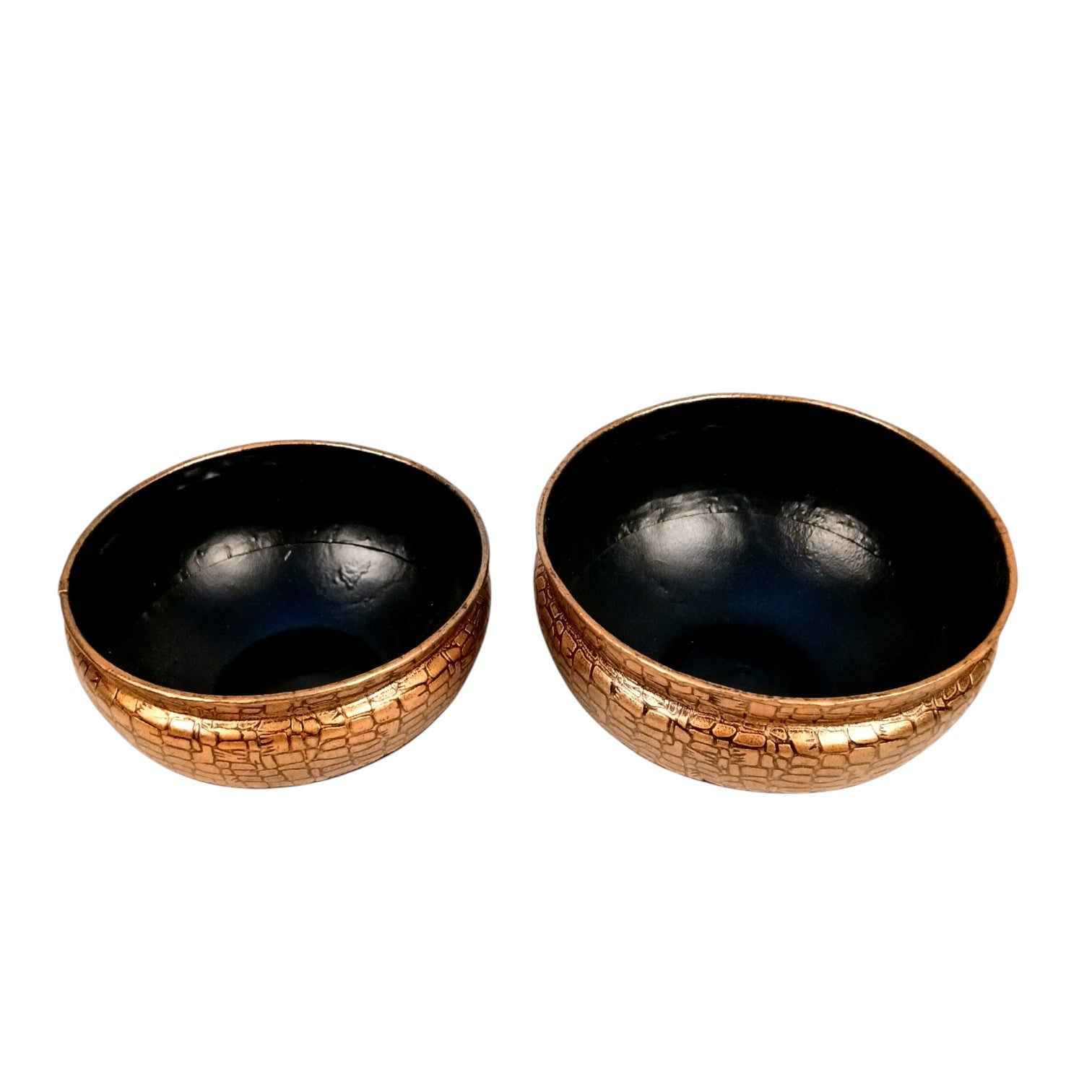 Urli Set | Decorative Basket | Multipurpose Bowl for Fruit, Keys, Jewelry & Home Decor | Handcrafted Metal Urli Bowl Set - 7 Inch (Set Of 2)  - Apkamart #Style_Design 1