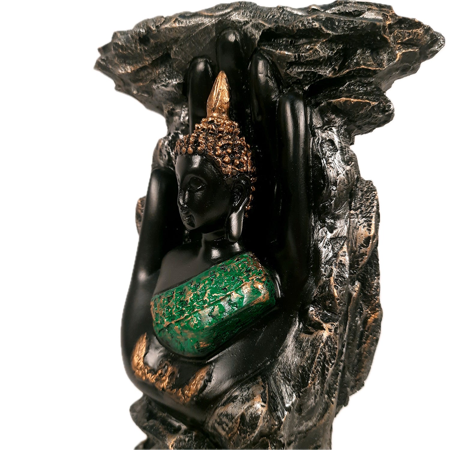 Buddha Statue Cum Vase | Lord Gautam Buddha in Meditation Idol Showpiece - For Living room, Home, Table, Shelf, Office Decor & Gift - 10 Inch - Apkamart