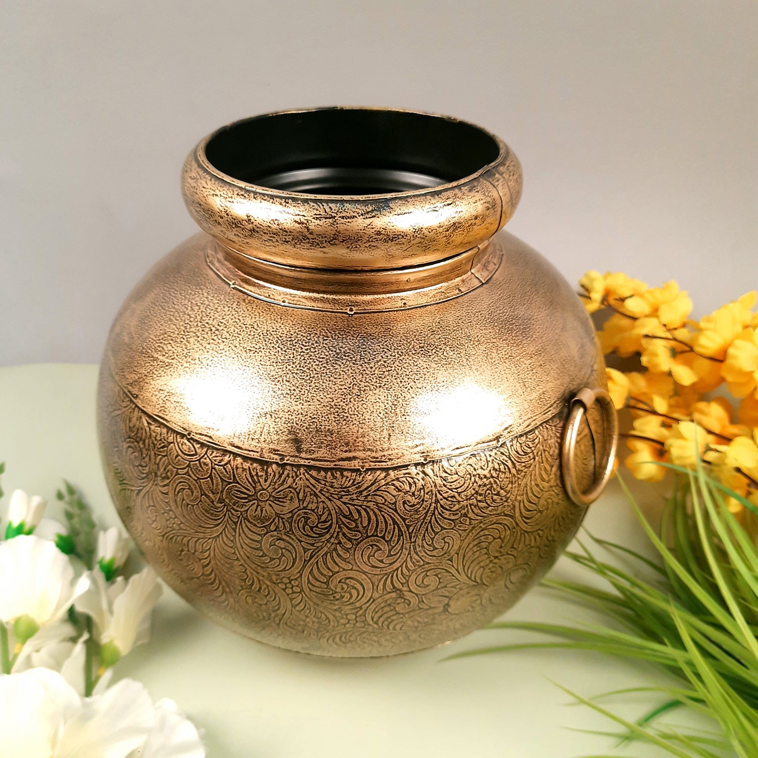 Flower Vase - Pitcher Design | Pots for Flowers - For Tabletop, Living Room, Home & Office Decor | Corner Decoration | Vases for Gifts - 12 Inch - Apkamart