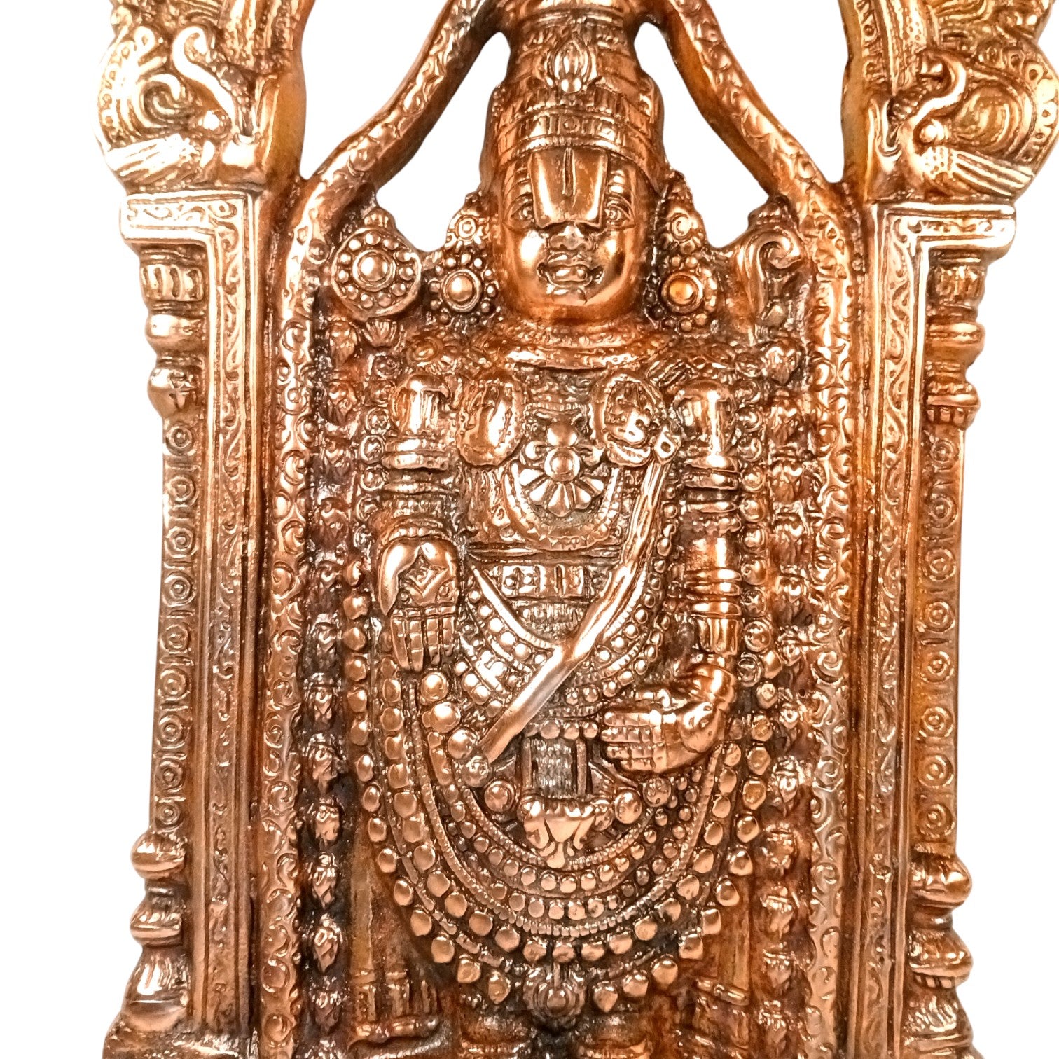 Lord Venkateswara Wall Decor | Traditional Spiritual Wall Hanging for Home, Living Room & Temple | Antique Finish Religious Decoration & Gifting Item - 18 Inch - Apkamart