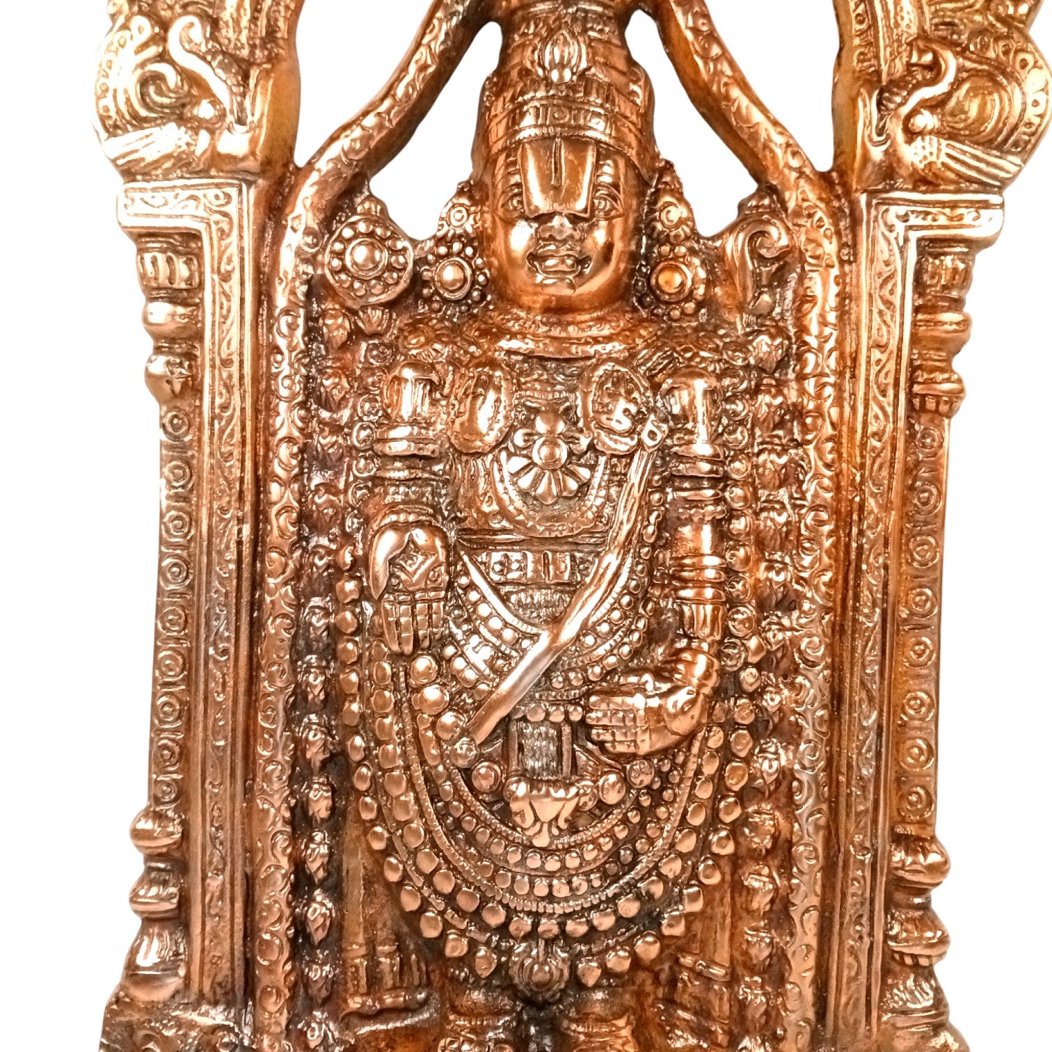 Lord Venkateswara Wall Decor | Traditional Spiritual Wall Hanging for Home, Living Room & Temple | Antique Finish Religious Decoration & Gifting Item - 18 Inch - Apkamart