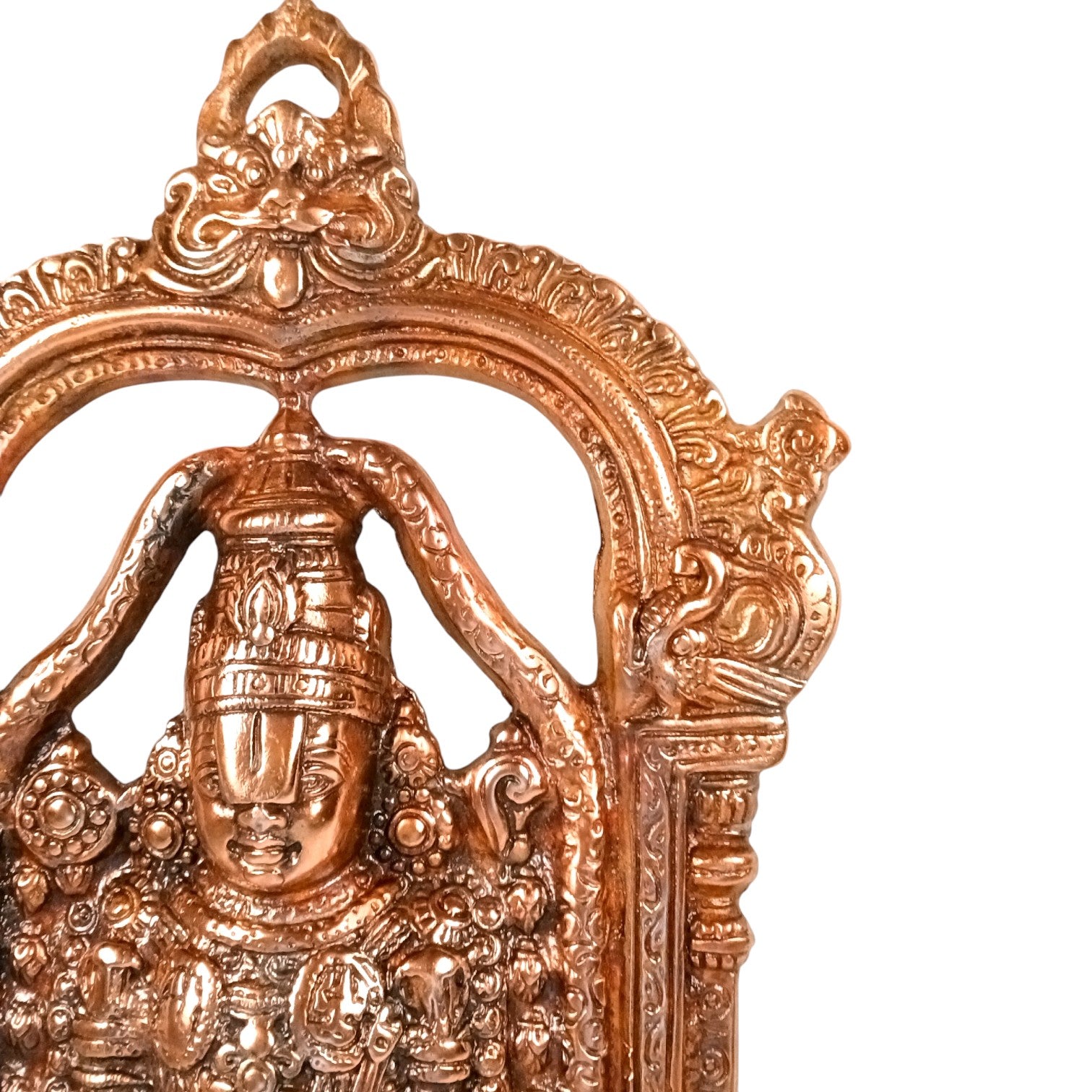 Lord Venkateswara Wall Decor | Traditional Spiritual Wall Hanging for Home, Living Room & Temple | Antique Finish Religious Decoration & Gifting Item - 18 Inch - Apkamart
