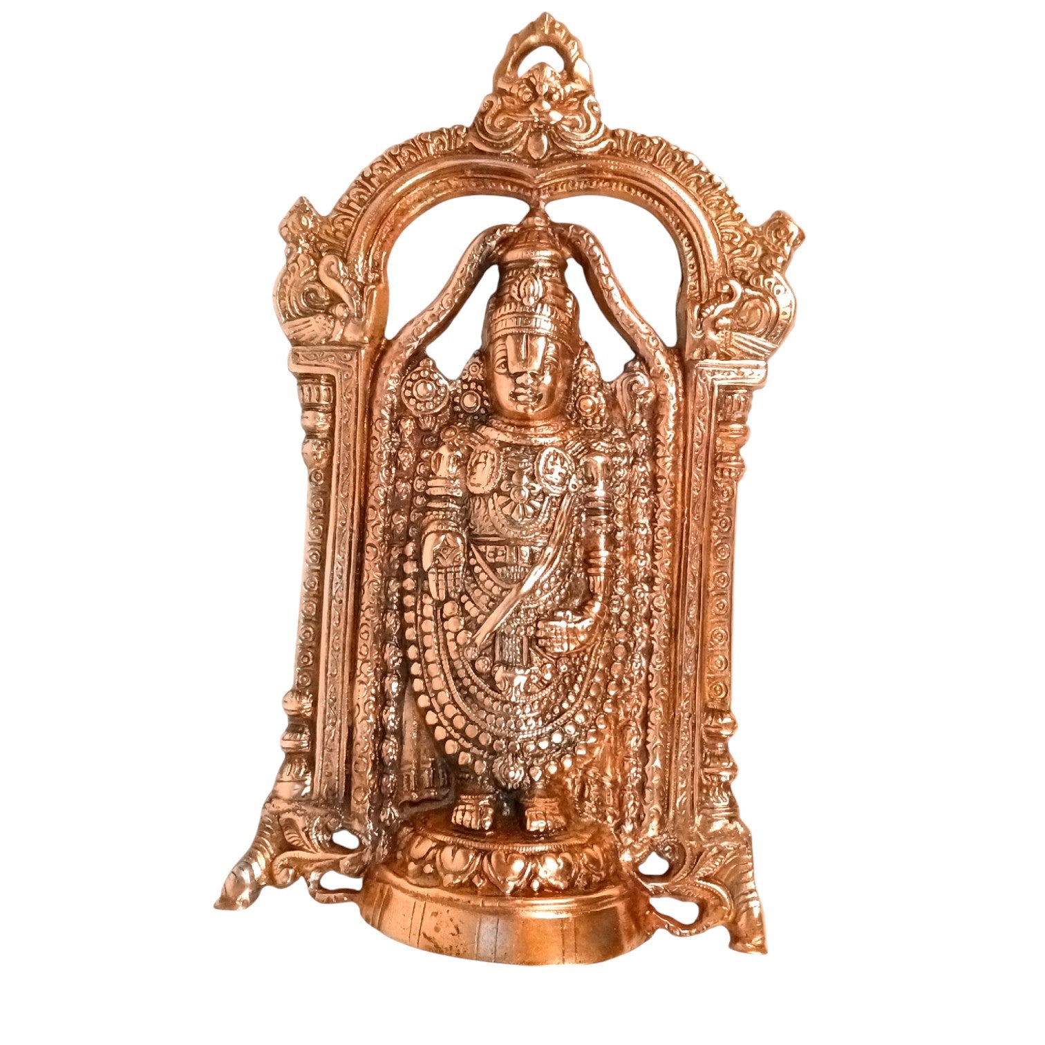 Lord Venkateswara Wall Decor | Traditional Spiritual Wall Hanging for Home, Living Room & Temple | Antique Finish Religious Decoration & Gifting Item - 18 Inch - Apkamart